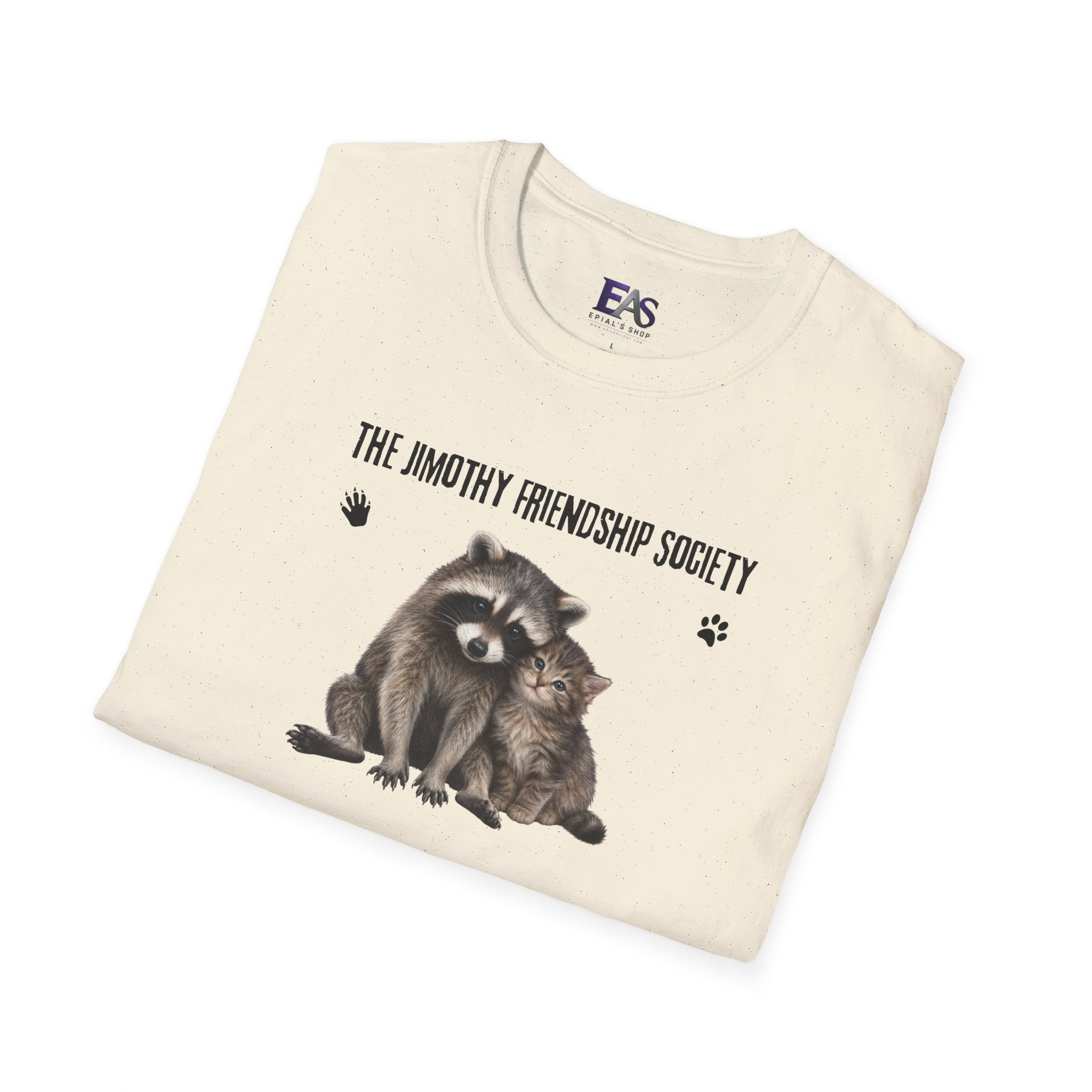 The Jimothy Friendship Society T-Shirt | Raccoon and Kitten Tee