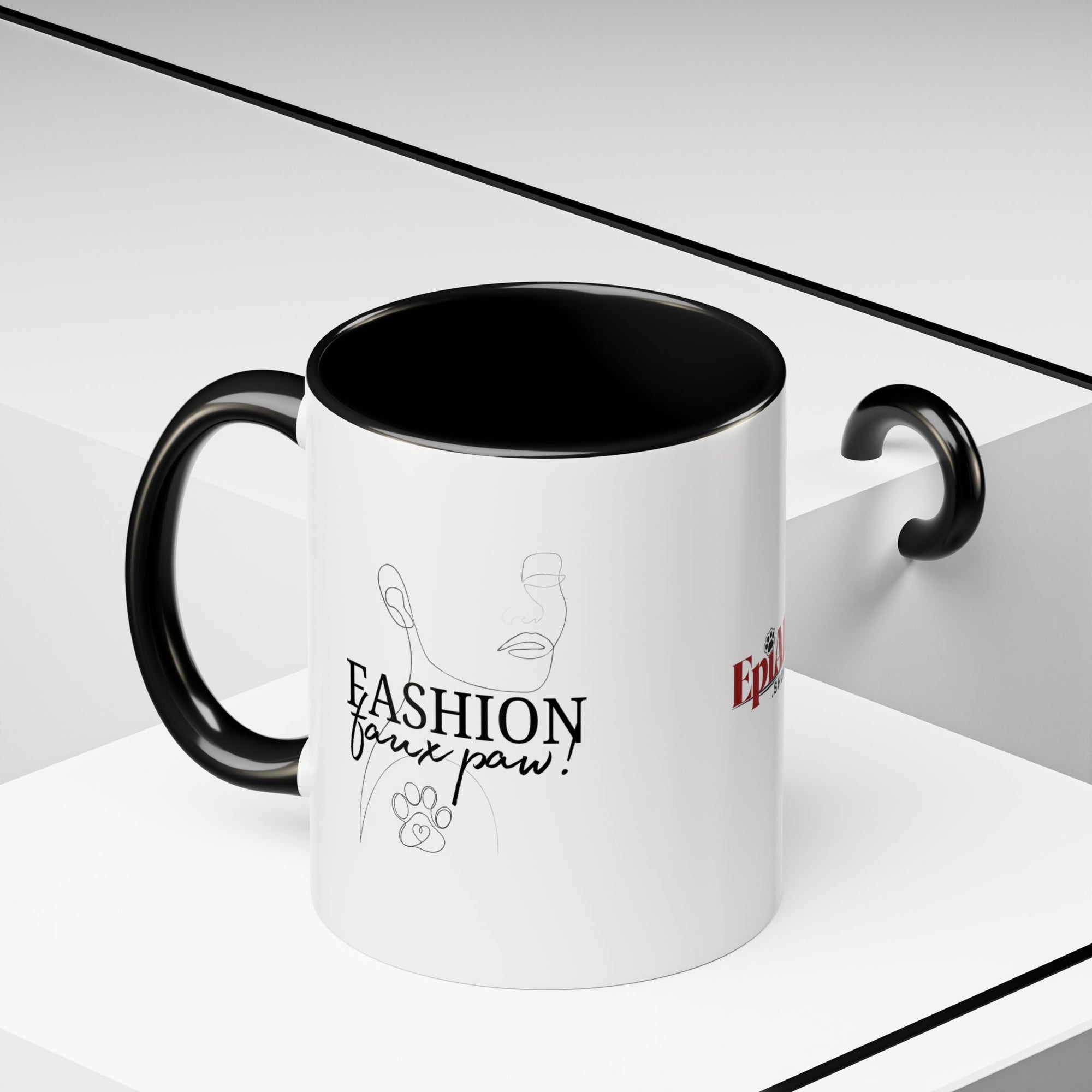 Fashion Faux Paw Accent Coffee Mug (11, 15oz)
