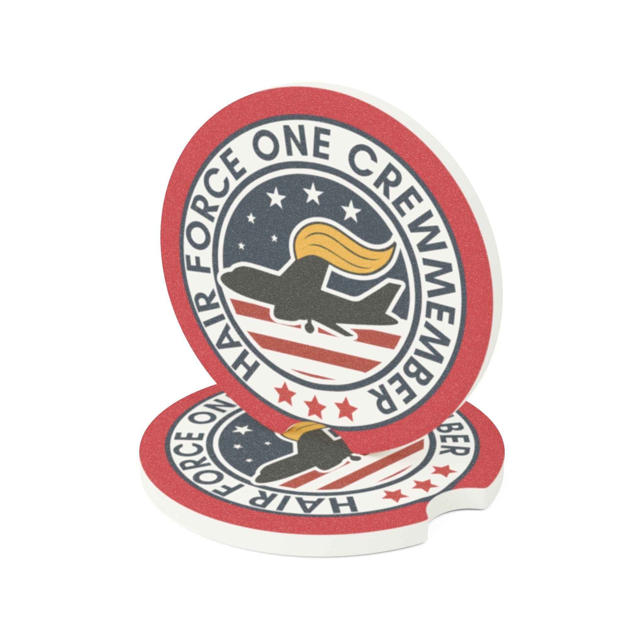 Hair Force One Crewmember Car Coasters (Political Parody Set)