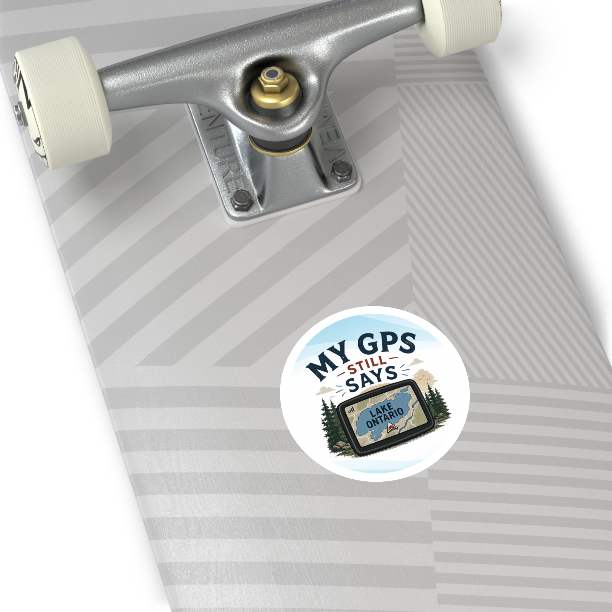 My GPS Still Says Lake Ontario Sticker | Great Lakes Humor Vinyl Sticker