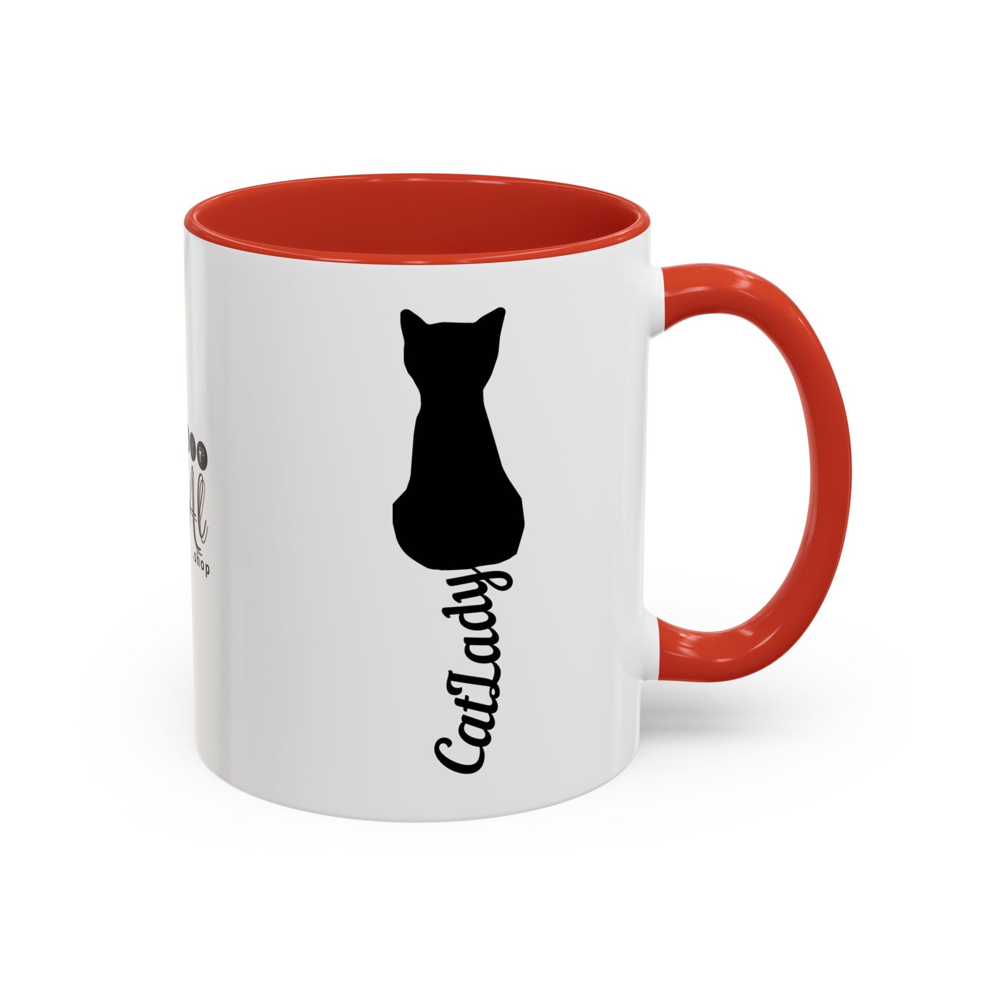 Cursive Tail Cat Lady Coffee Mug, Gift for Cat Lovers