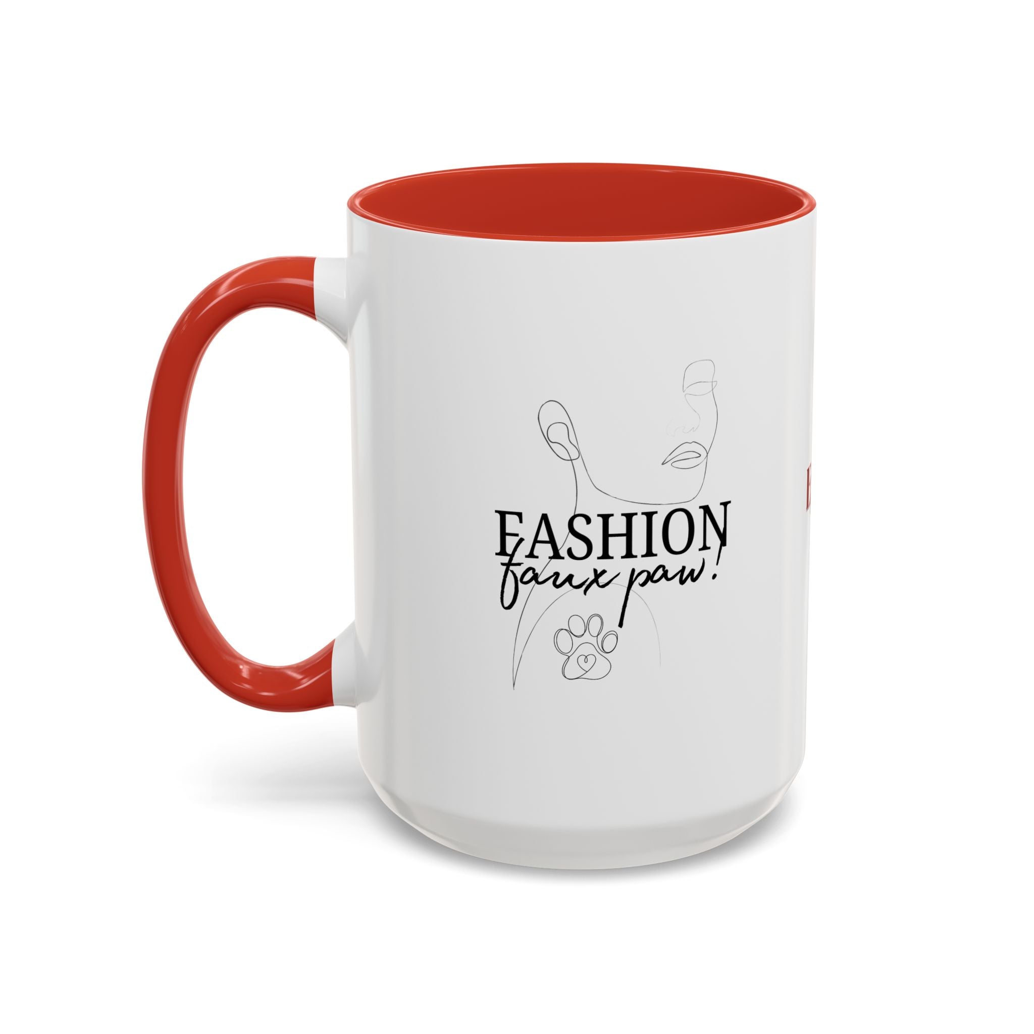 Photo depicting the ​Fashion Faux Paw Accent Coffee Mug (11, 15oz) from EpiAl's Shop.