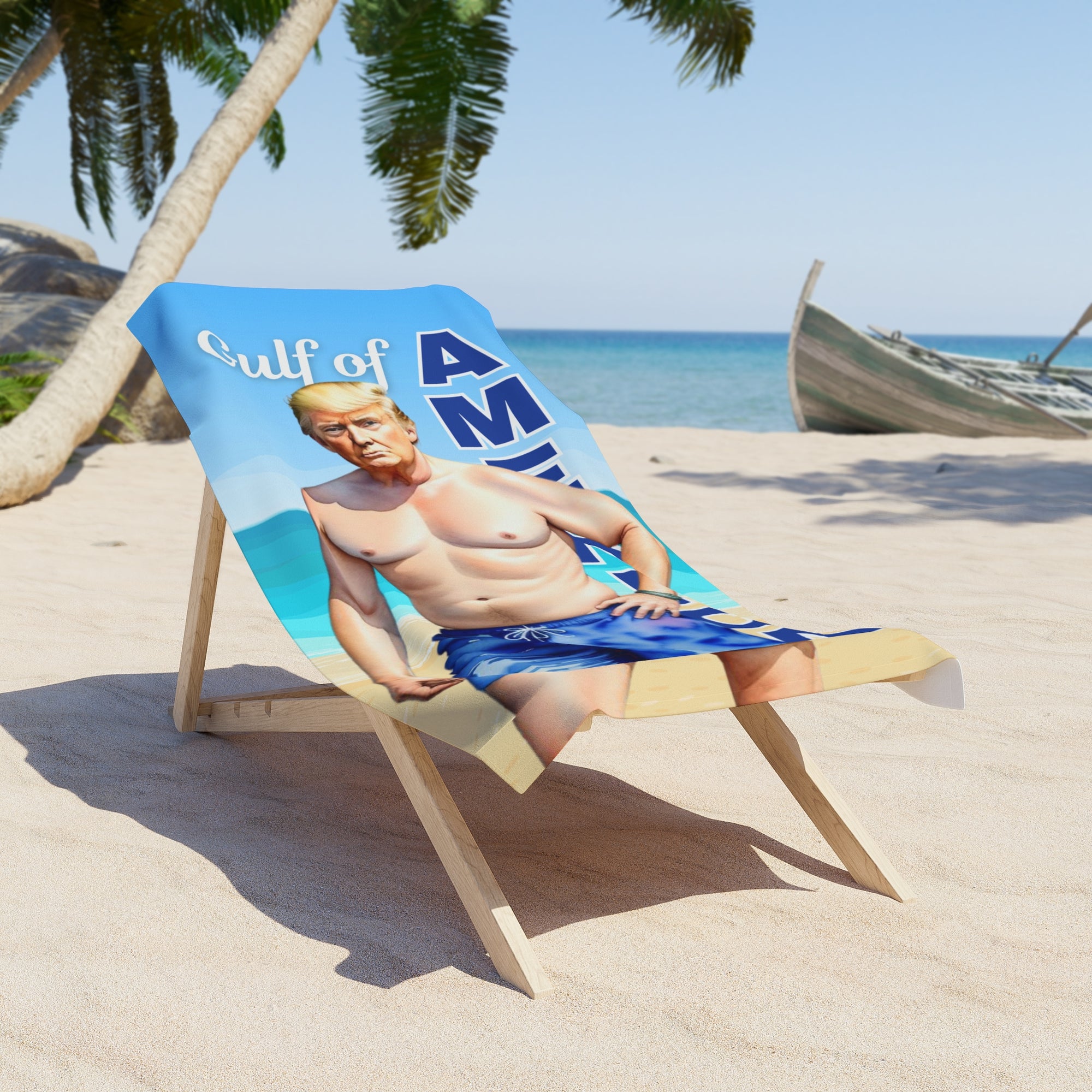 American Gulf Beach Towel - Fun & Quirky Summer Towel for Beach Lovers