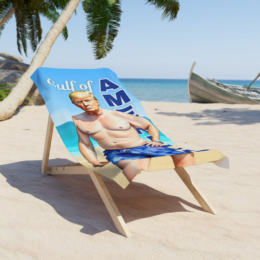 Gulf of America Beach Towel - Fun & Quirky Summer Towel for Beach Lovers