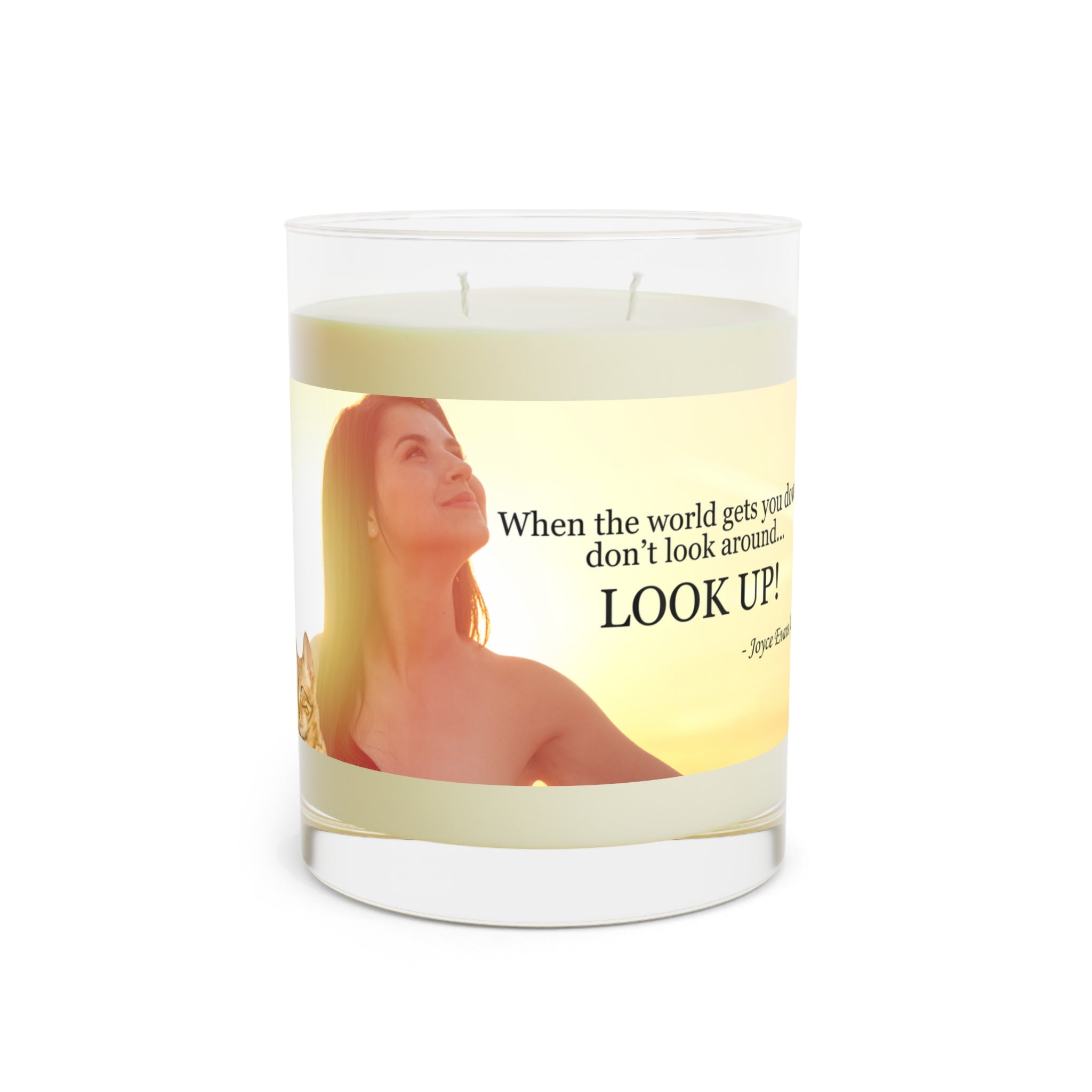 Photo depicting the ​Don't Look Around - Look Up Scented Candle - Full Glass, 11oz from EpiAl's Shop.