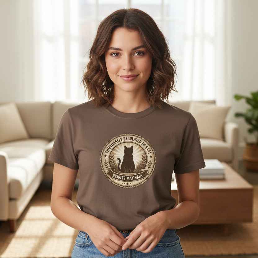 Emotionally Regulated by a Cat T-Shirt
