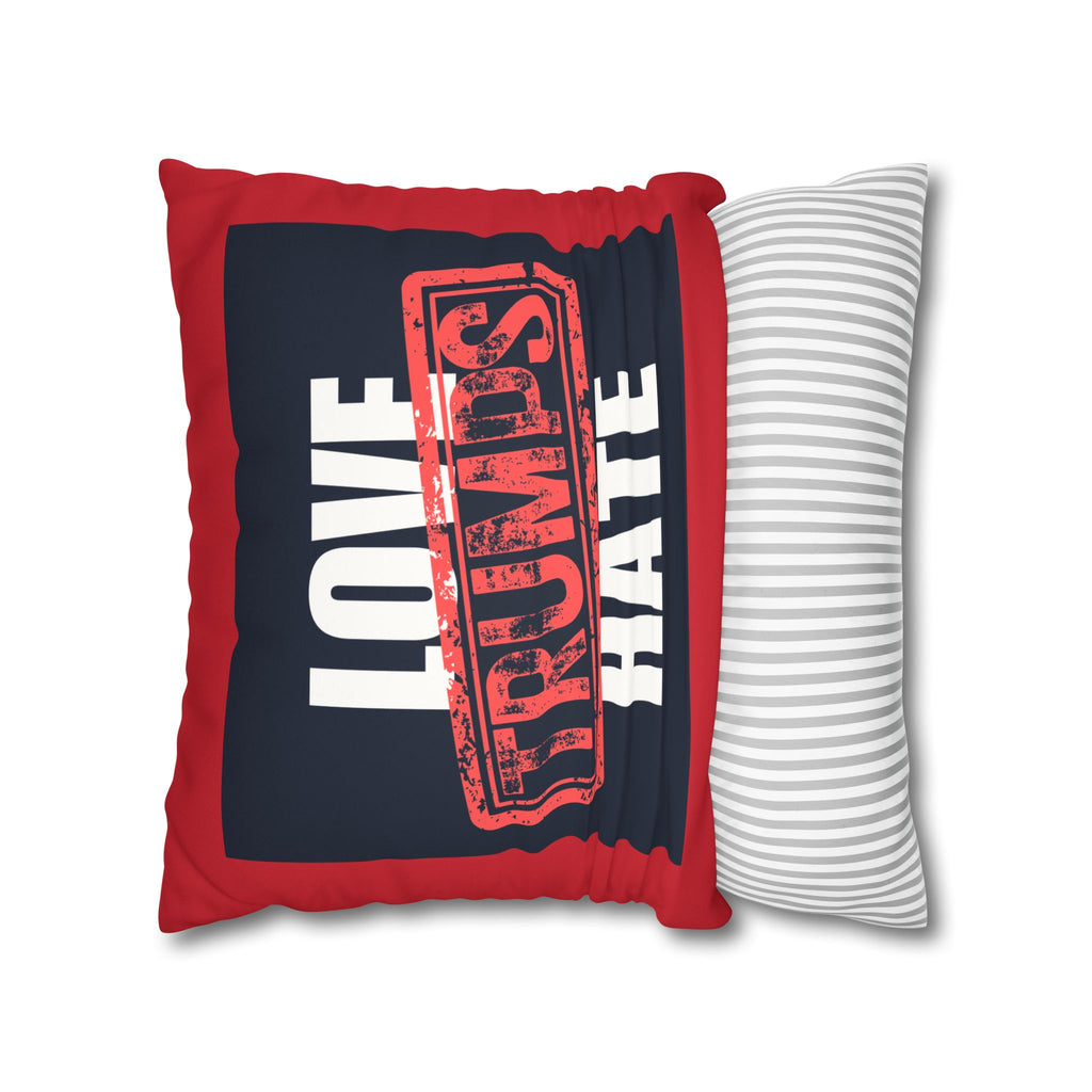 Love Trumps Hate Faux Suede Square Pillowcase - Cozy Decor for a Positive Vibe