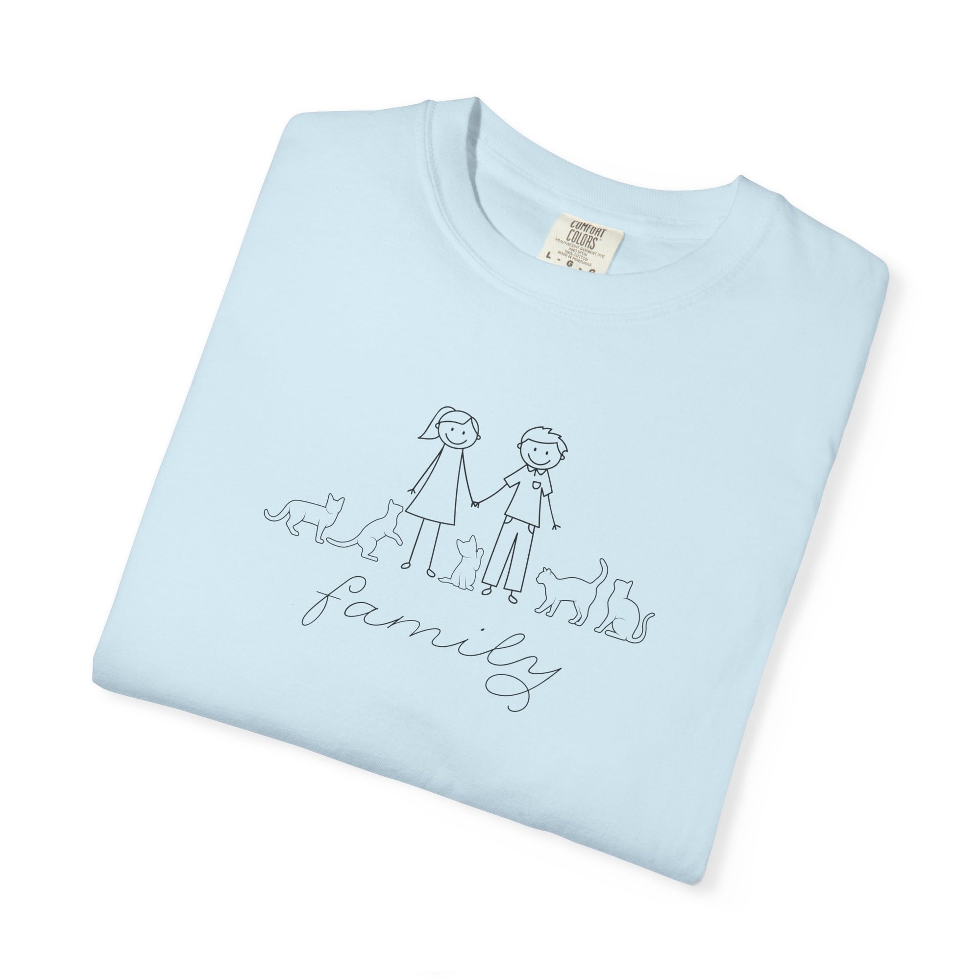 Cat Family Bond Unisex Garment-Dyed T-shirt