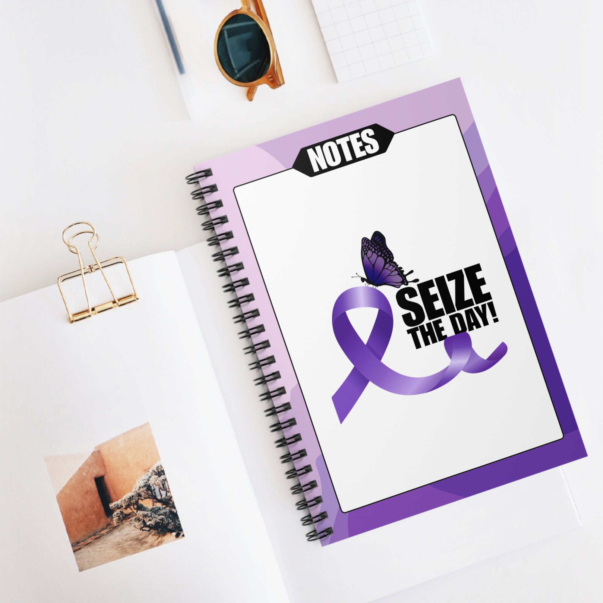 Epilepsy Butterfly Spiral Ruled-Lined Notebook