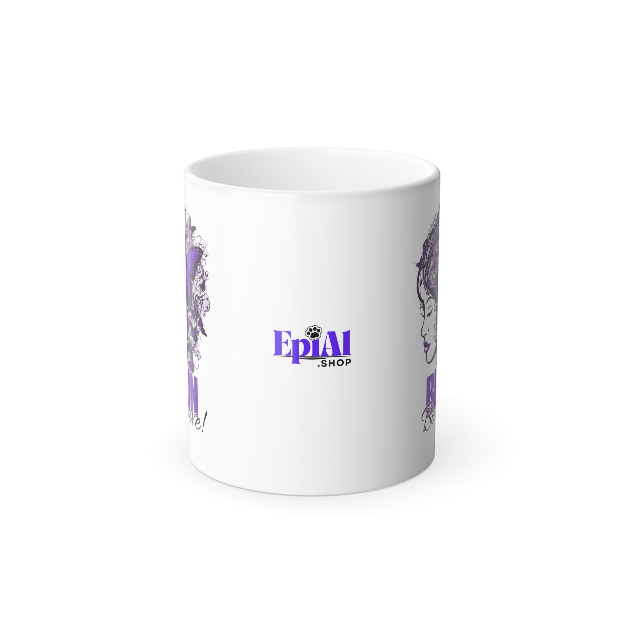 Photo depicting the ​Beautiful Brain Be Brave Color Morphing Mug, 11oz from EpiAl's Shop.