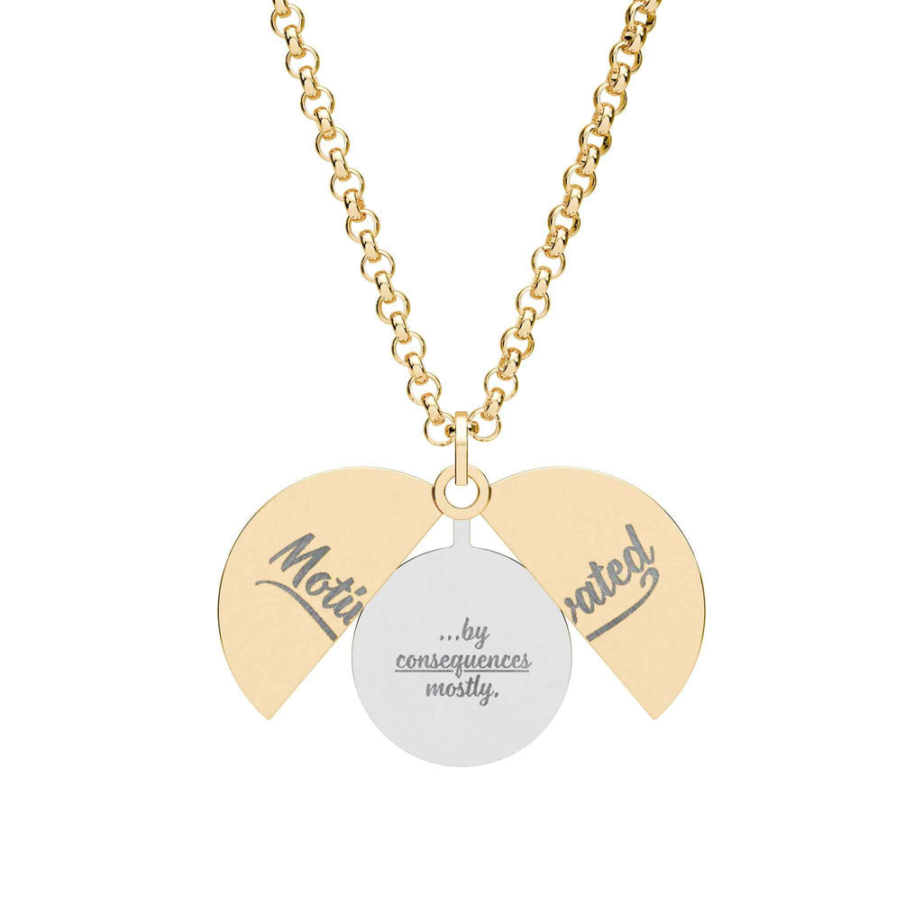 Motivated Hidden Message Heart Necklace | Consequences Mostly