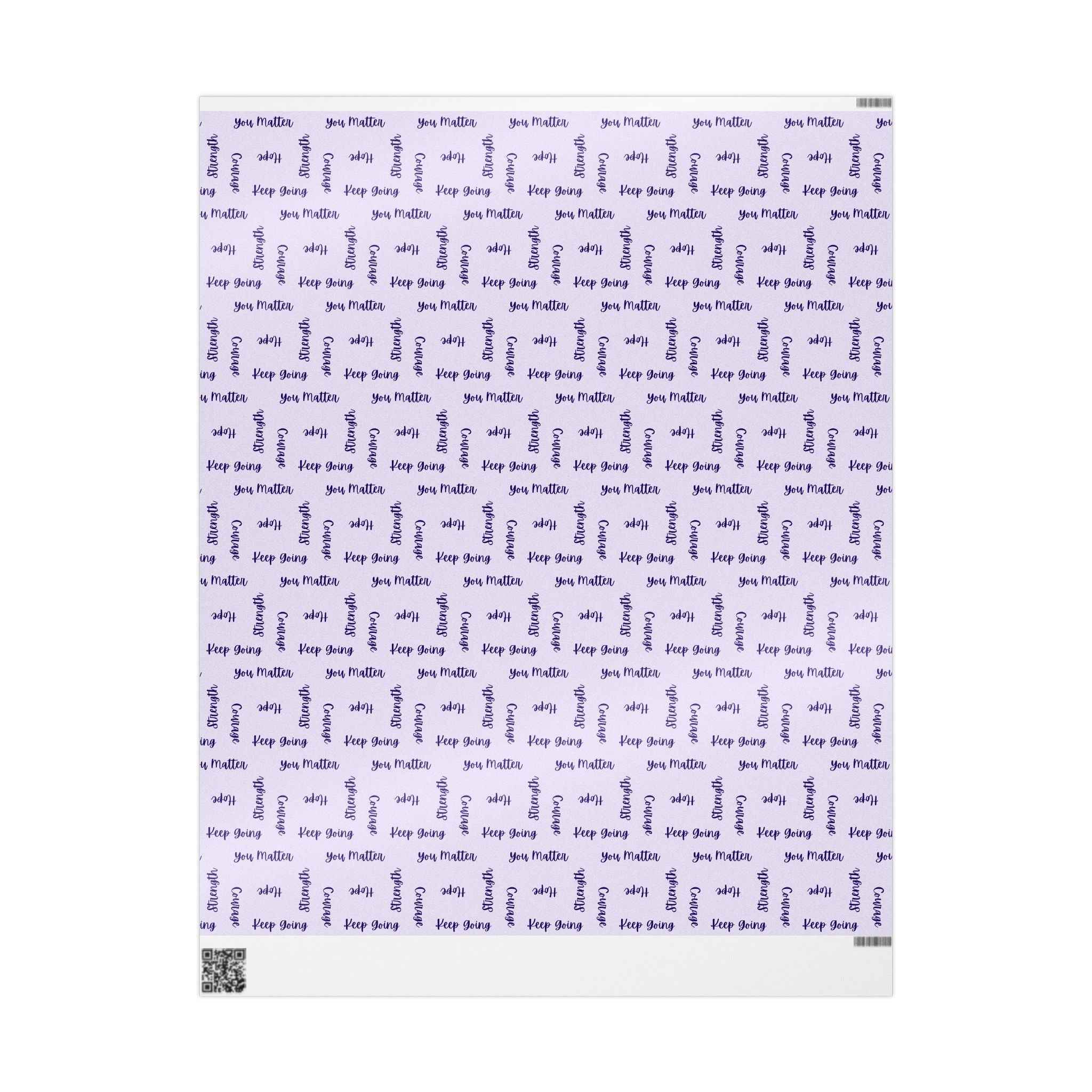 Inspirational Word Wrap – Light Purple Encouragement Gift Wrap