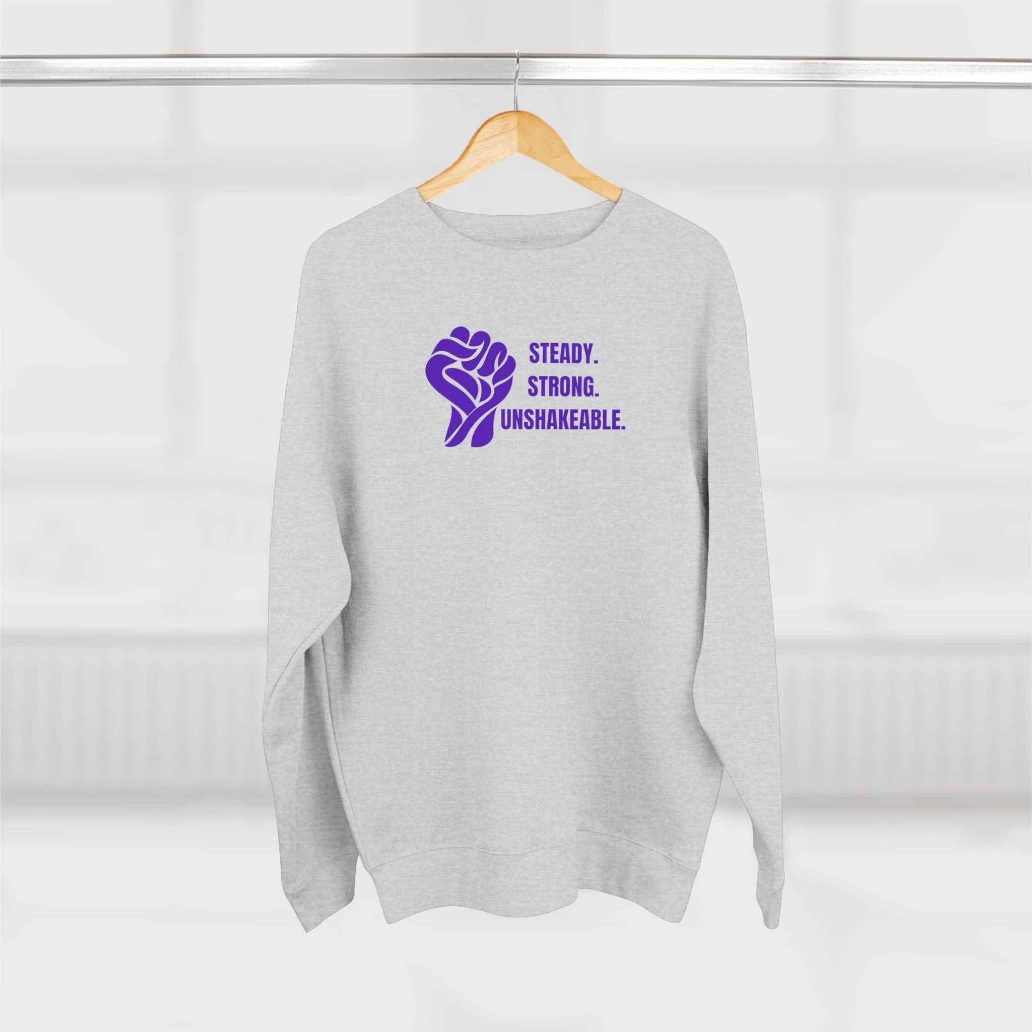 Steady. Strong. Unshakeable. — Epilepsy Awareness Sweatshirt