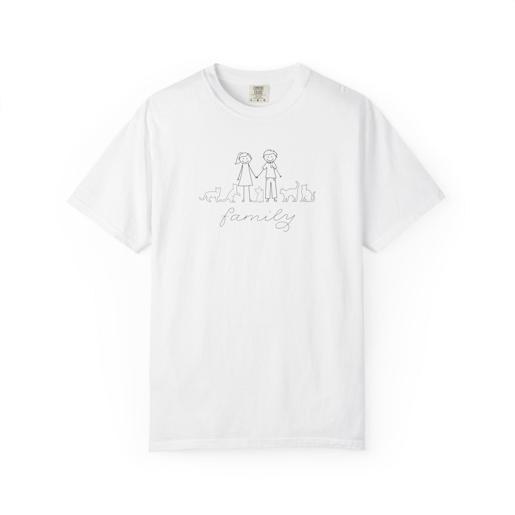 Cat Family Bond Unisex Garment-Dyed T-shirt