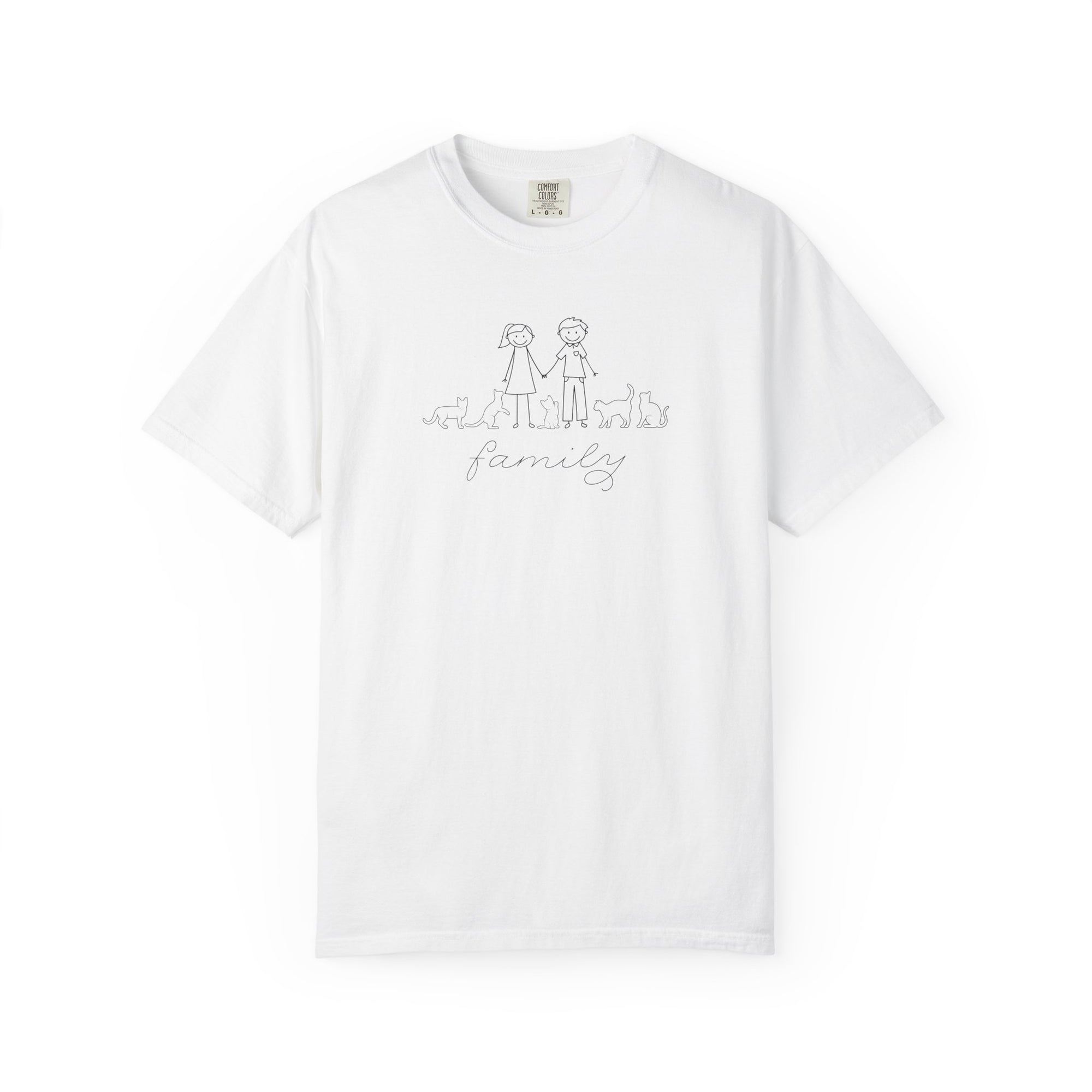 Cat Family Bond Unisex Garment-Dyed T-shirt