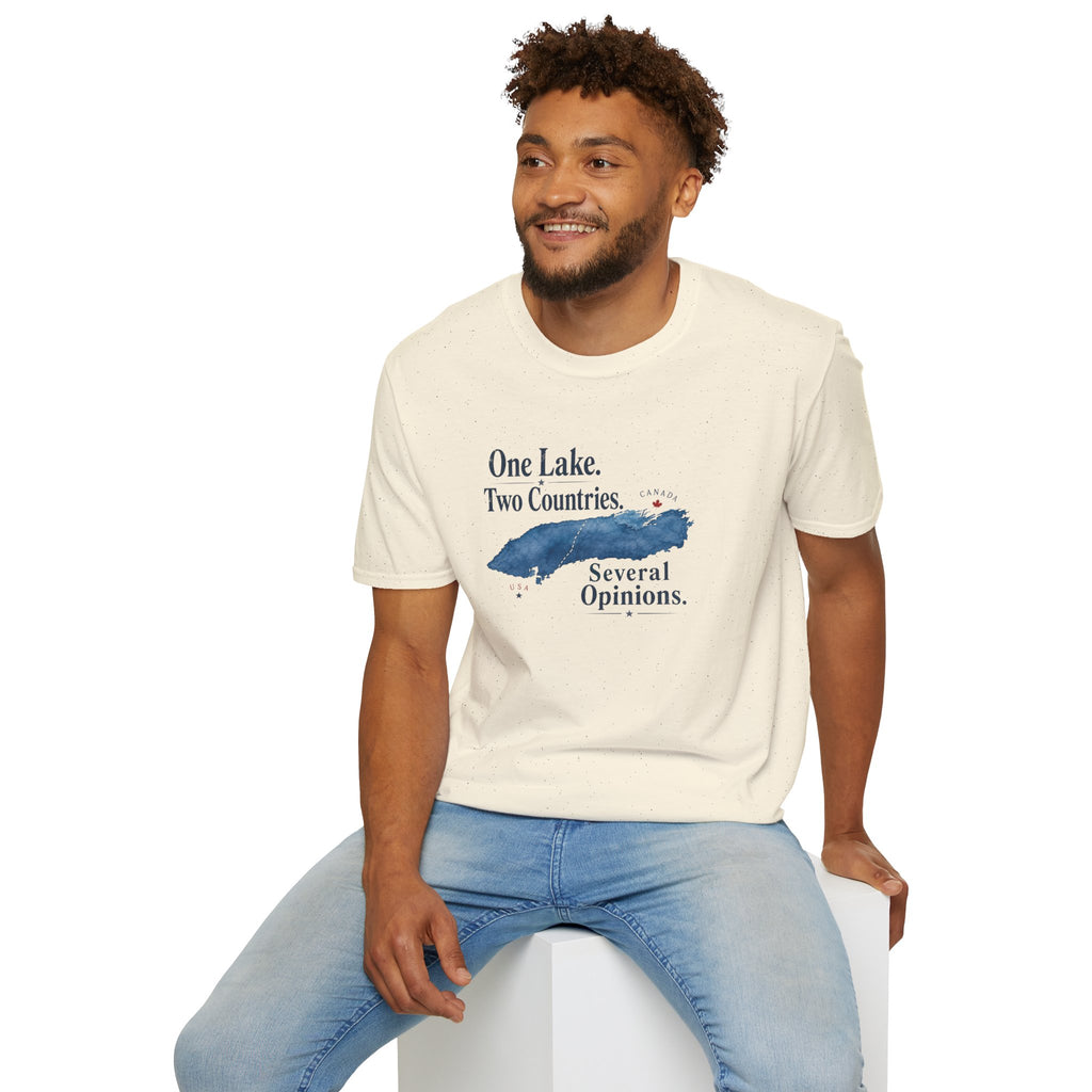One Lake. Two Countries. Several Opinions. Lake Ontario Humor T-Shirt