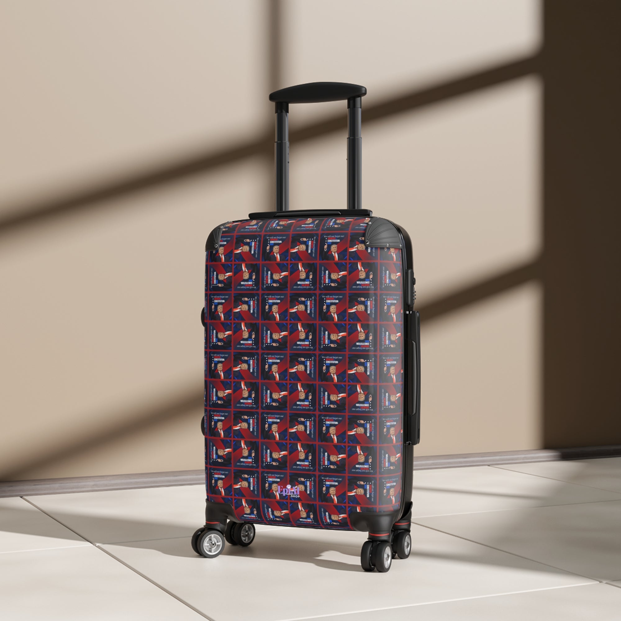 Trump Country Constitution God Patterned Suitcase