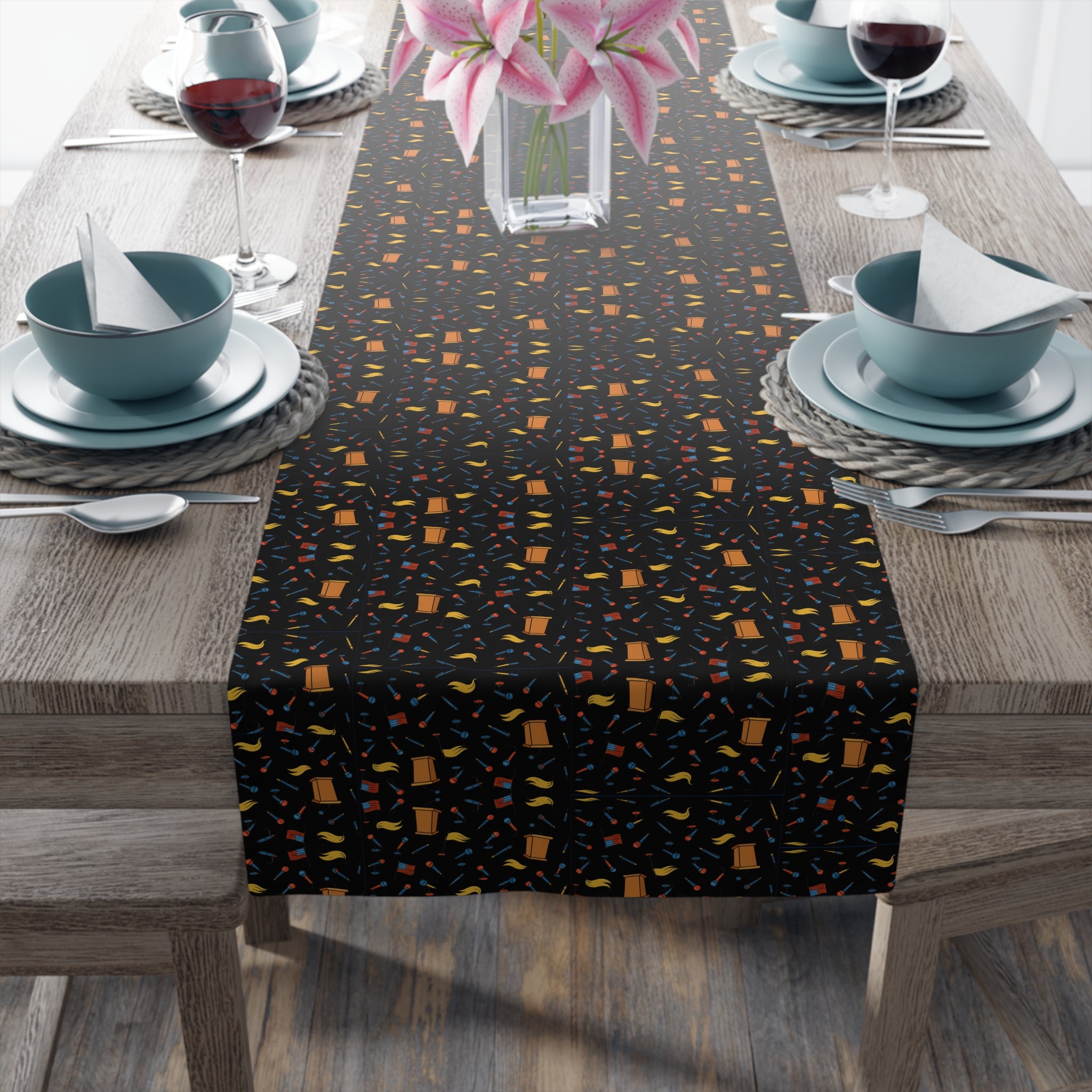 “State of the Dinner Table” Political Parody Table Runner
