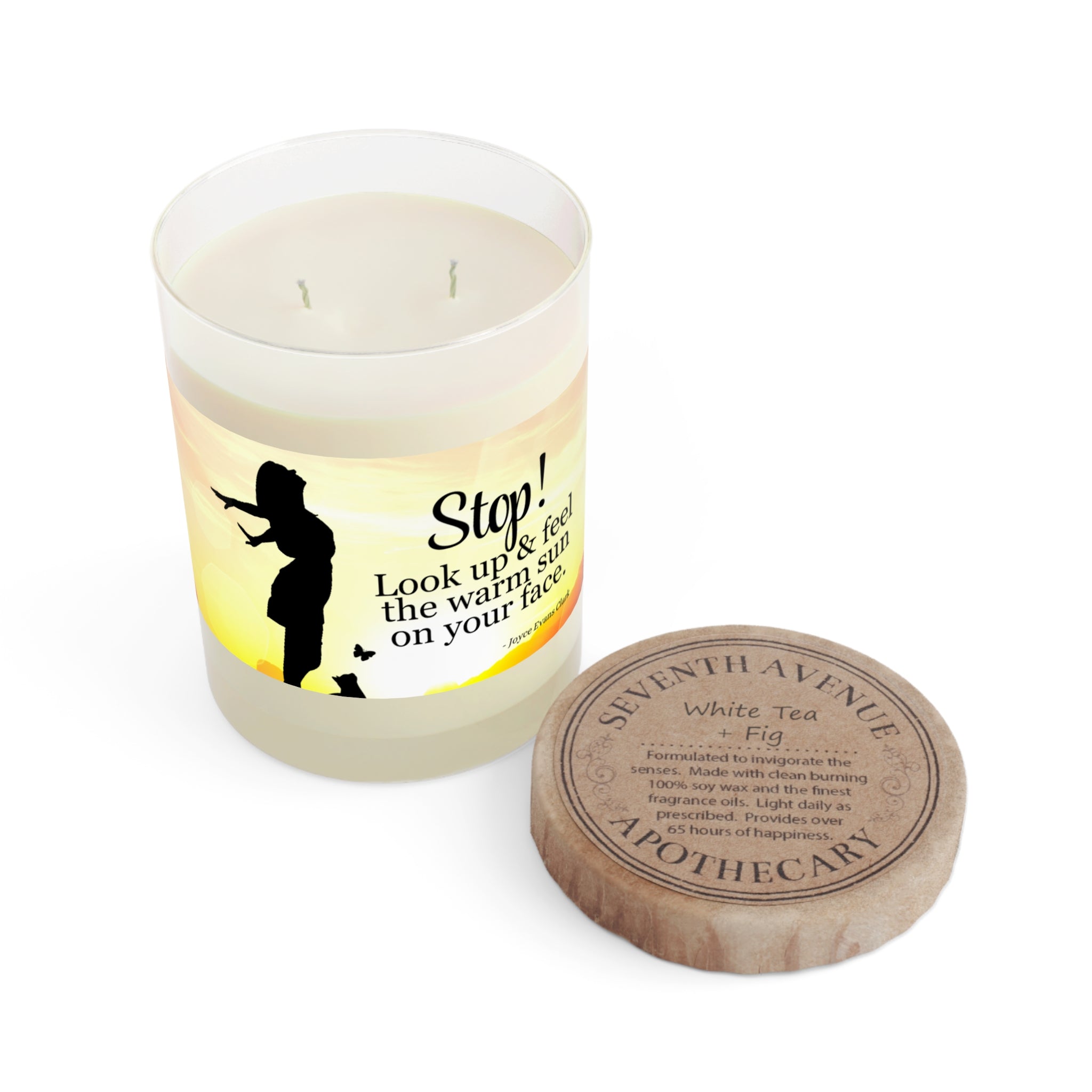 Photo depicting the ​Look Up Scented Candle - Full Glass, 11oz from EpiAl's Shop.