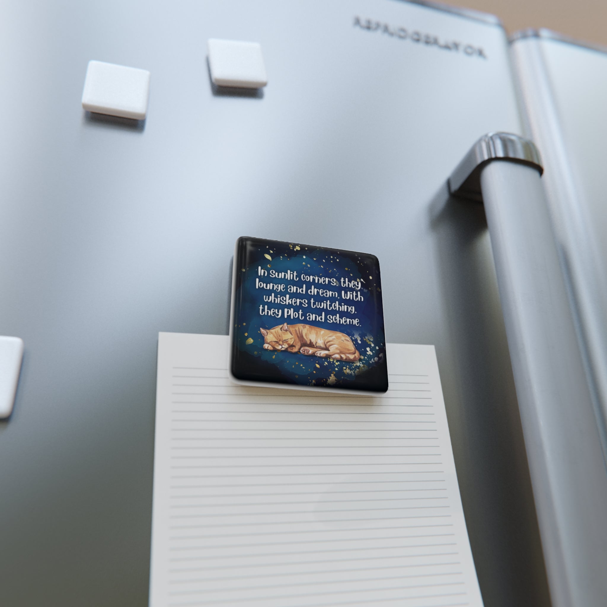 Photo depicting the ​Sunlit Corners Porcelain Magnet, Square from EpiAl's Shop.