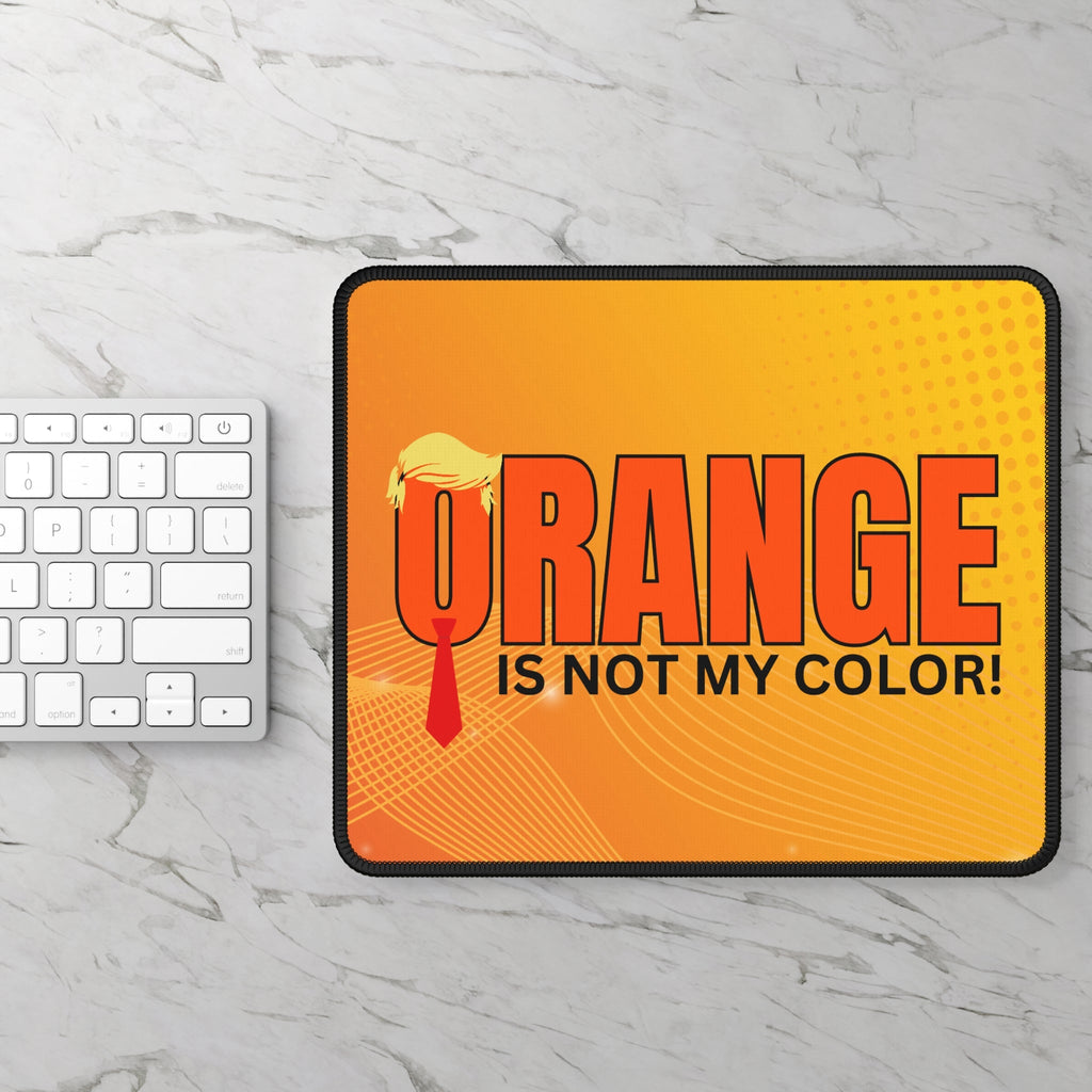 Funny Gaming Mouse Pad - 'Orange is Not My Color!' Design for Gamers Printify