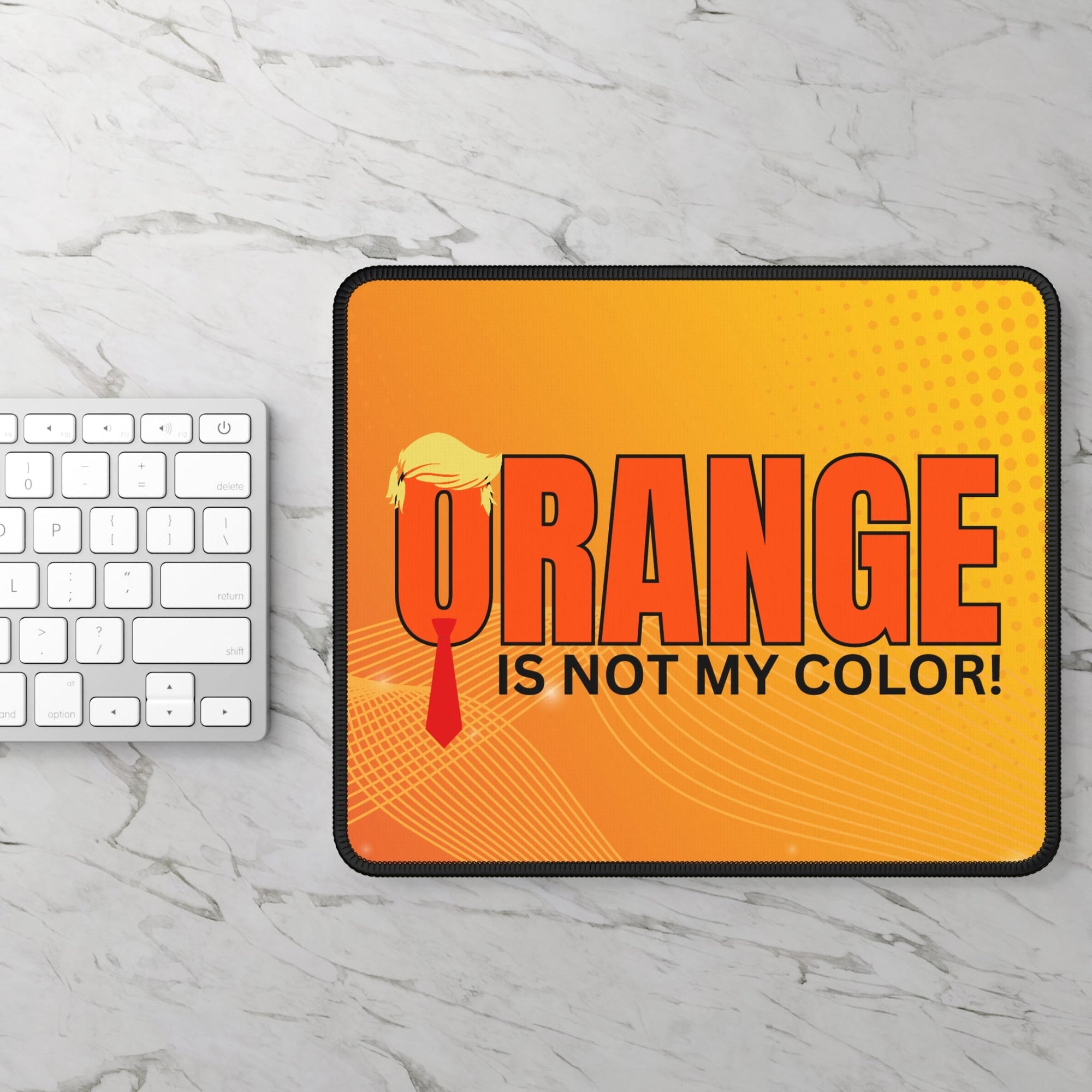 Funny Gaming Mouse Pad - 'Orange is Not My Color!' Design for Gamers Printify