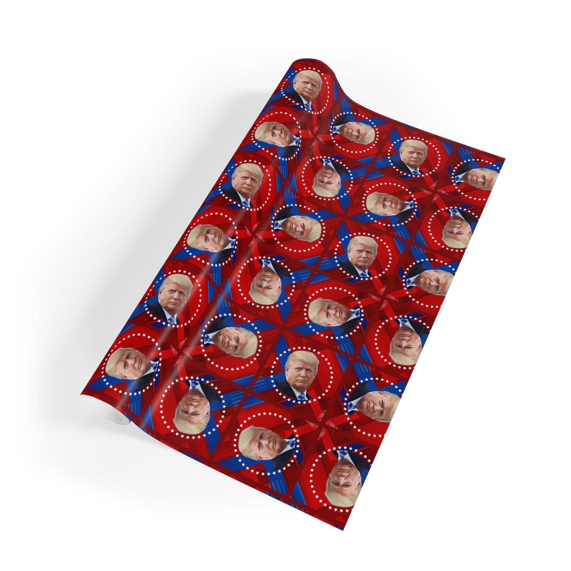 Trump Gift Wrapping Paper Roll - Perfect for Patriotic Celebrations Printify
