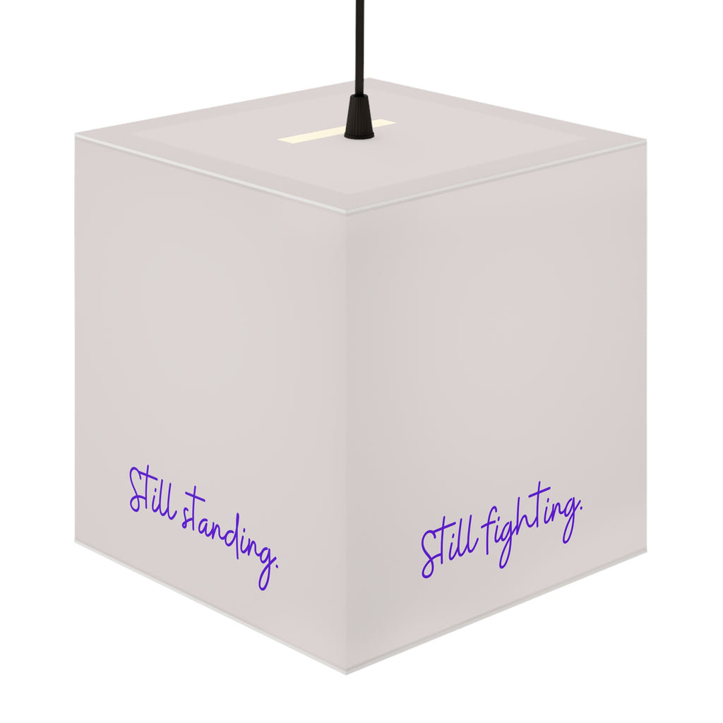 Still Here Still Standing Cube Lamp – Epilepsy Awareness Inspirational Lamp
