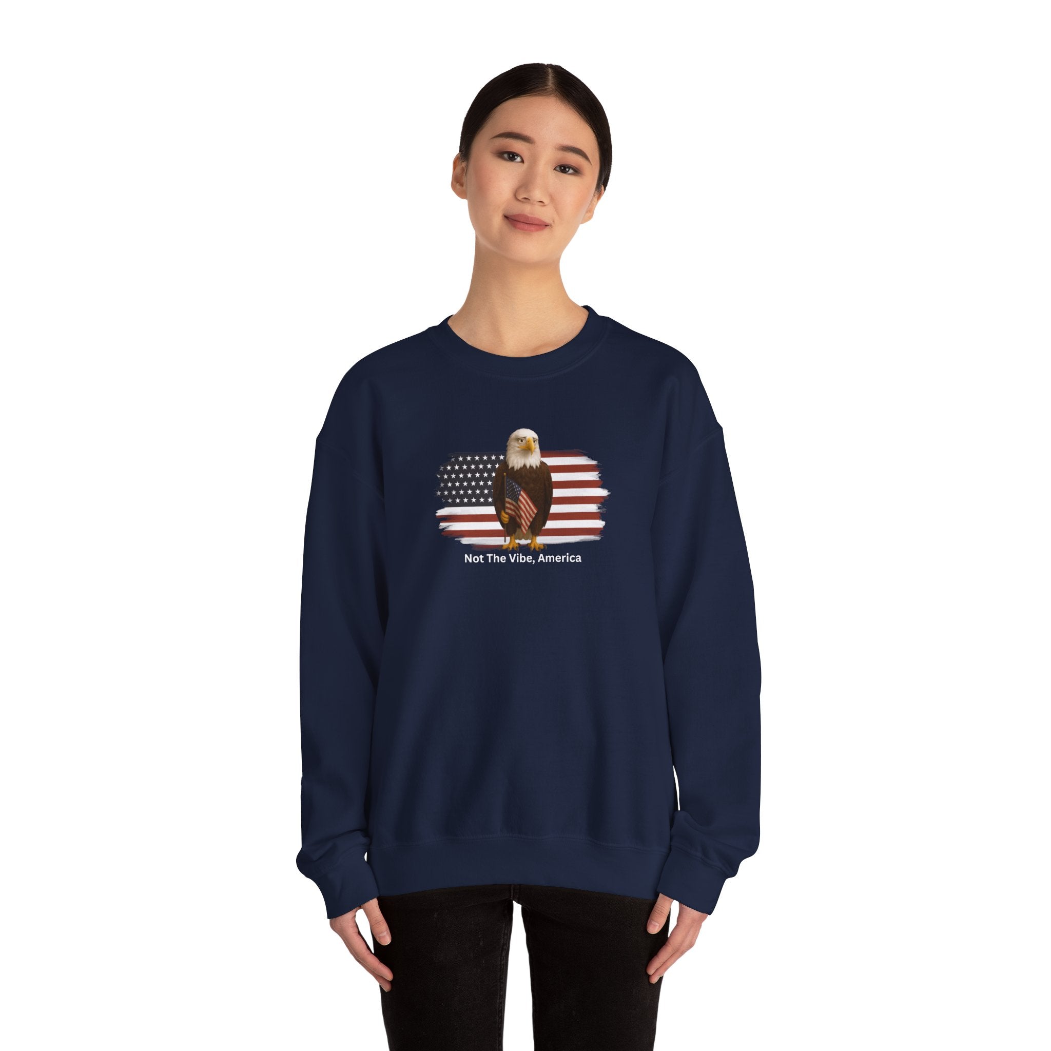 Not the Vibe, America – Political Parody Crewneck Sweatshirt