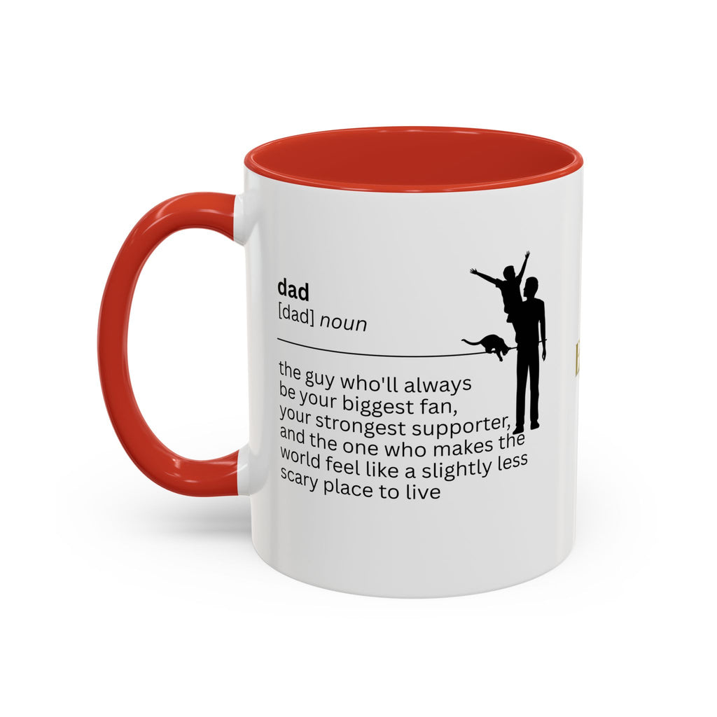 Dad Biggest Fan Accent Coffee Mug - Perfect Gift for Dads