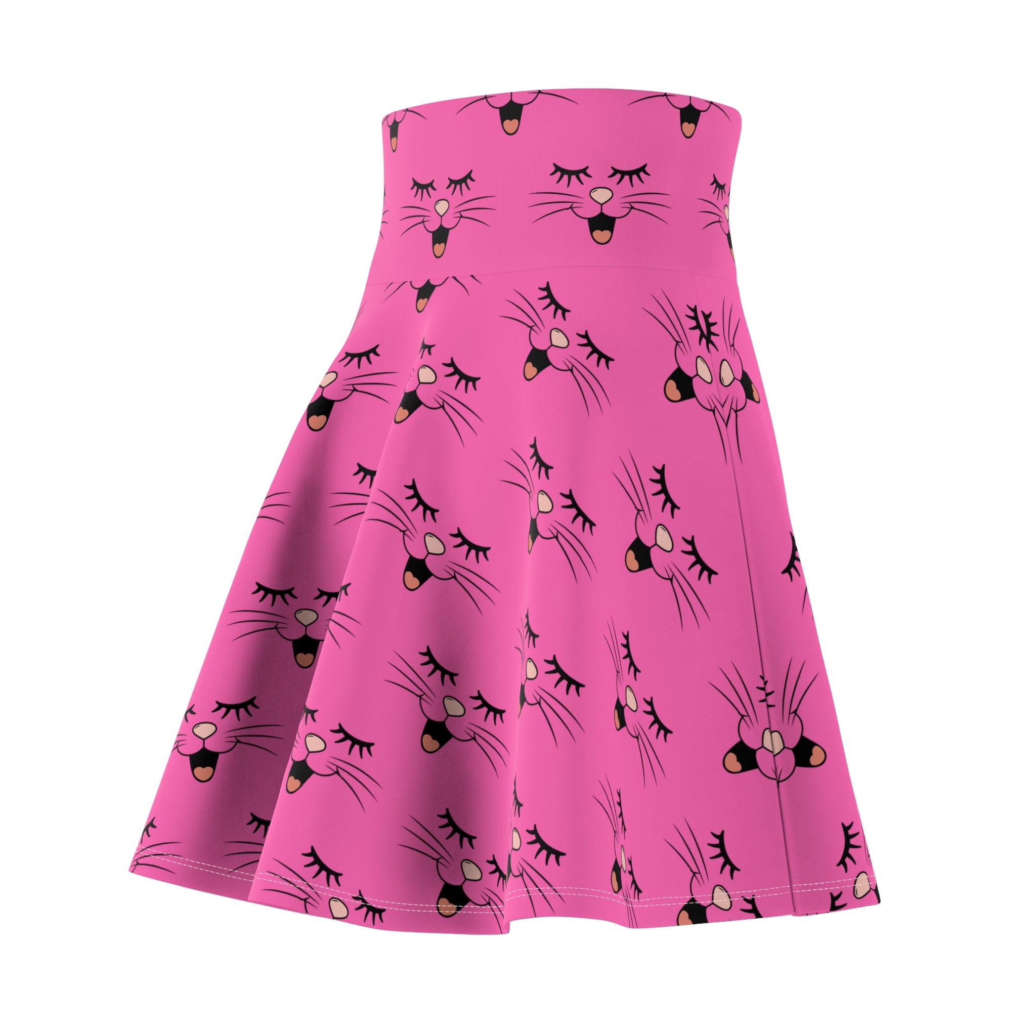 Laughing Kitty Pink Skater Skirt