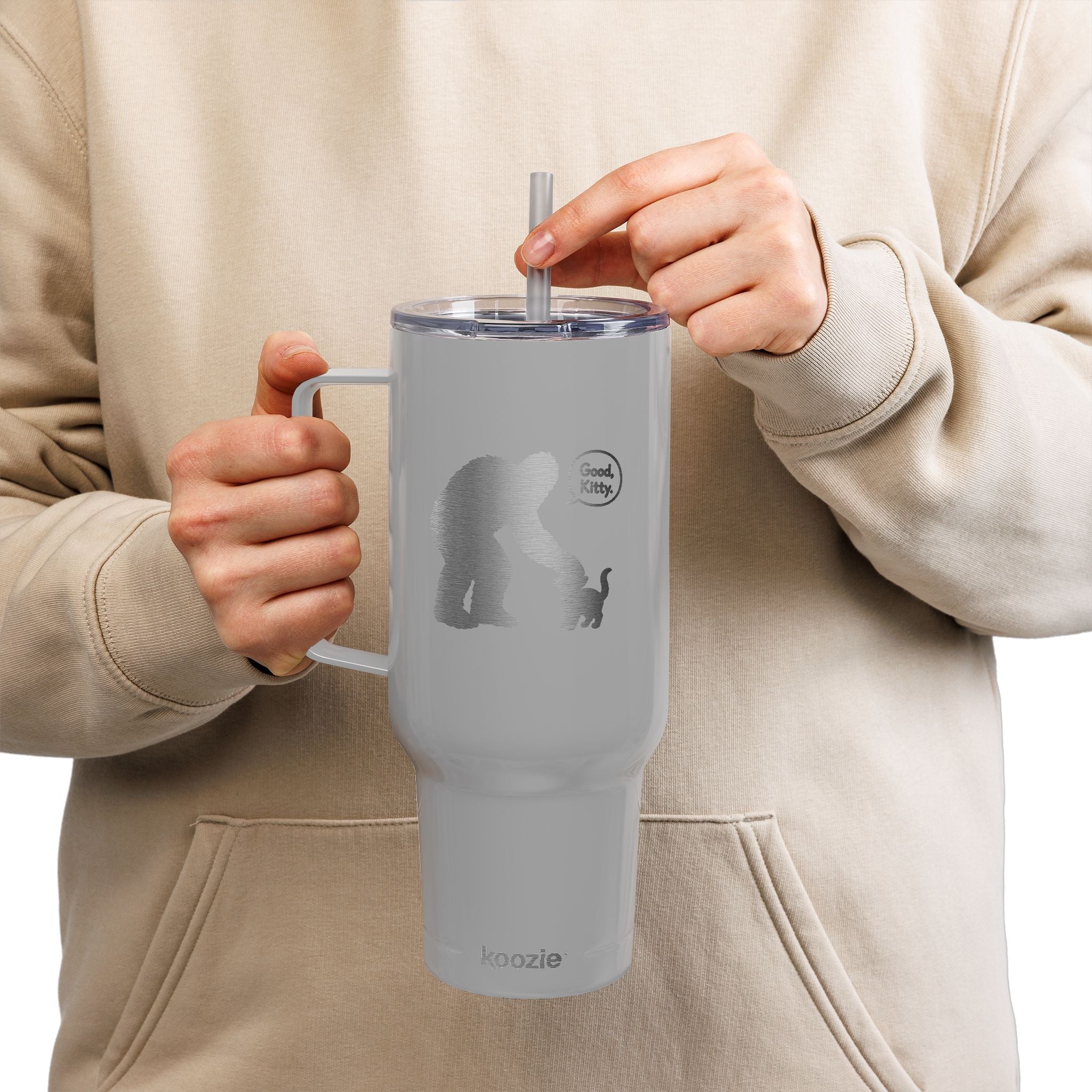 Bigfoot & Cat “Good, Kitty.” 40 oz Insulated Tumbler