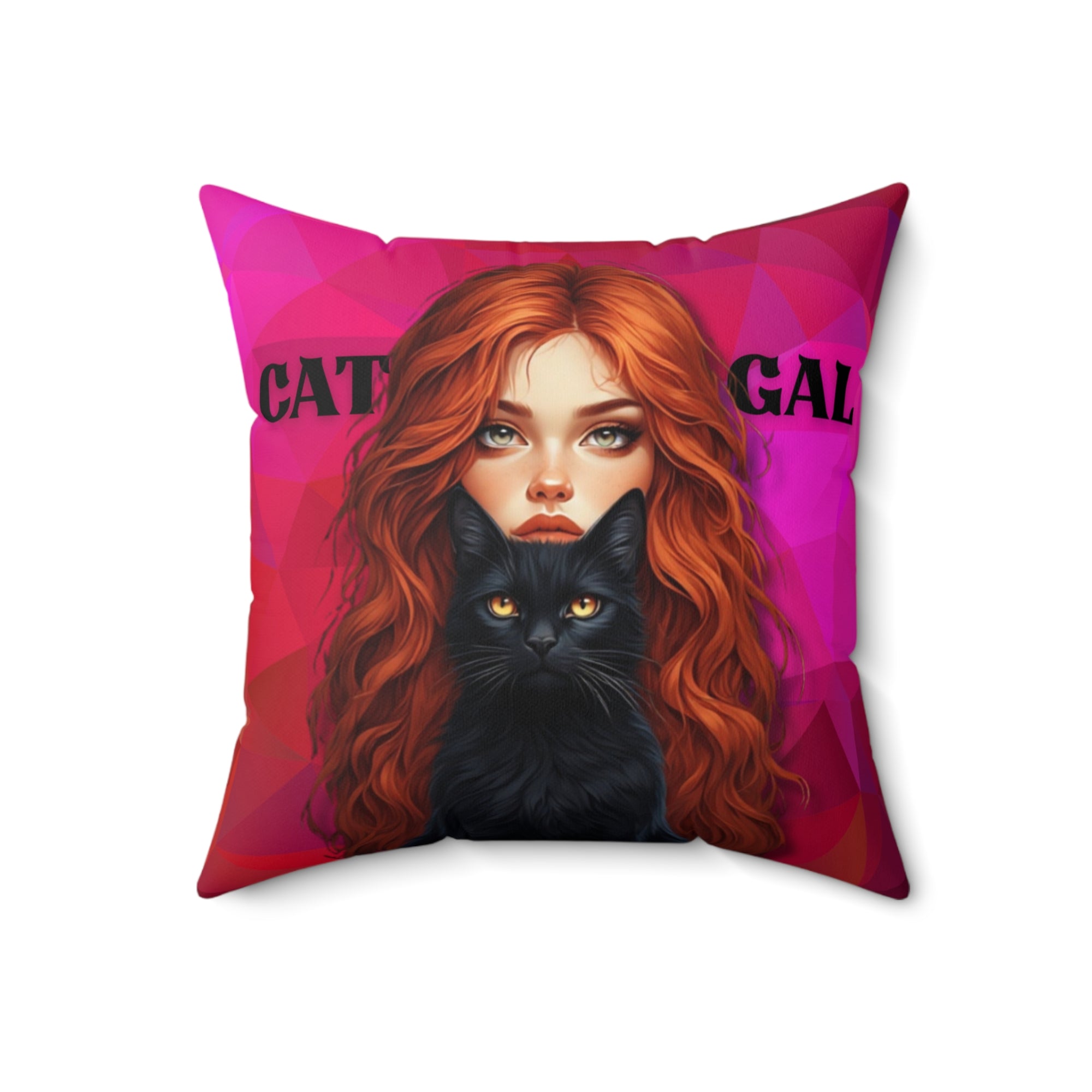 Cat Gal Decorative Pillow, Home Decor