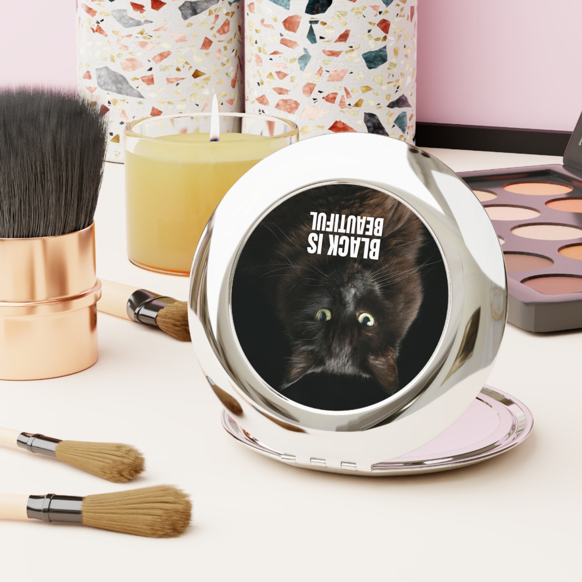 Black is Beautiful Compact Travel Mirror