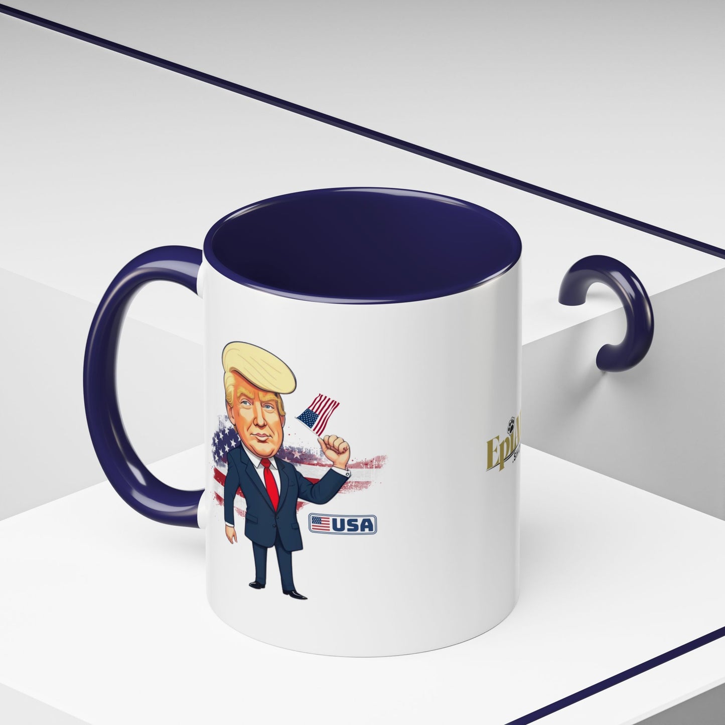 Flag Waving Trump USA Coffee Mug