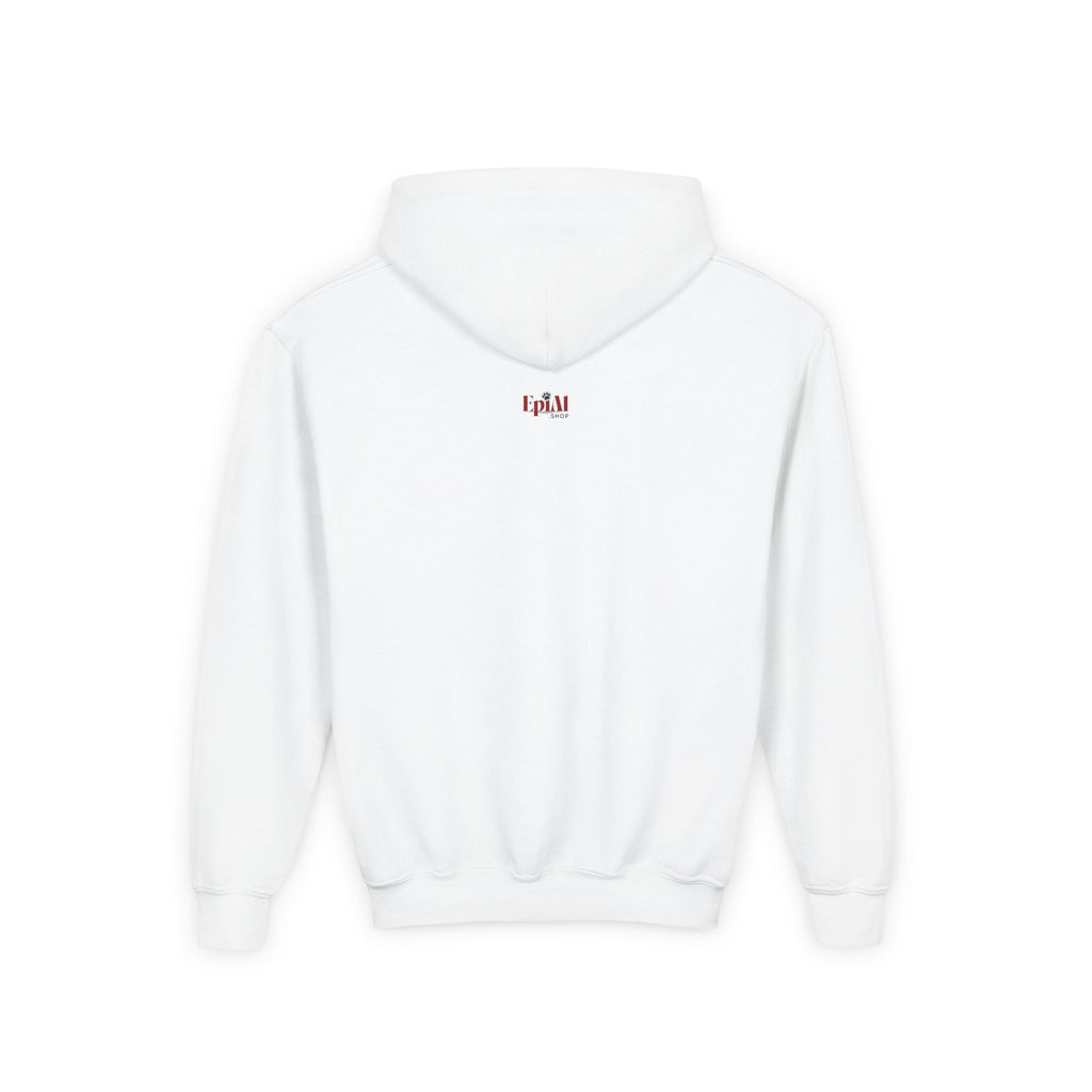 Youth Halloween Hoodie, Ghost and Cat Design