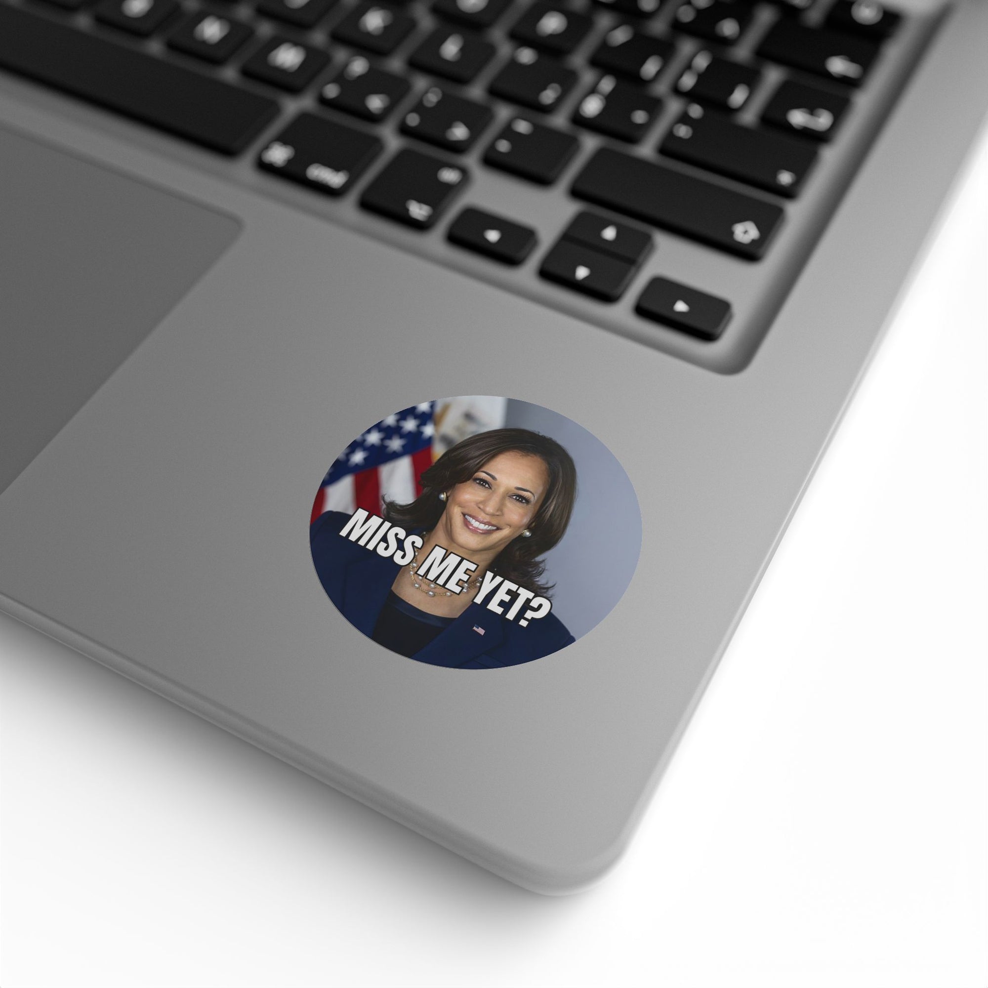 Political Round Sticker Rolls - Kamala 'Miss Me Yet?'