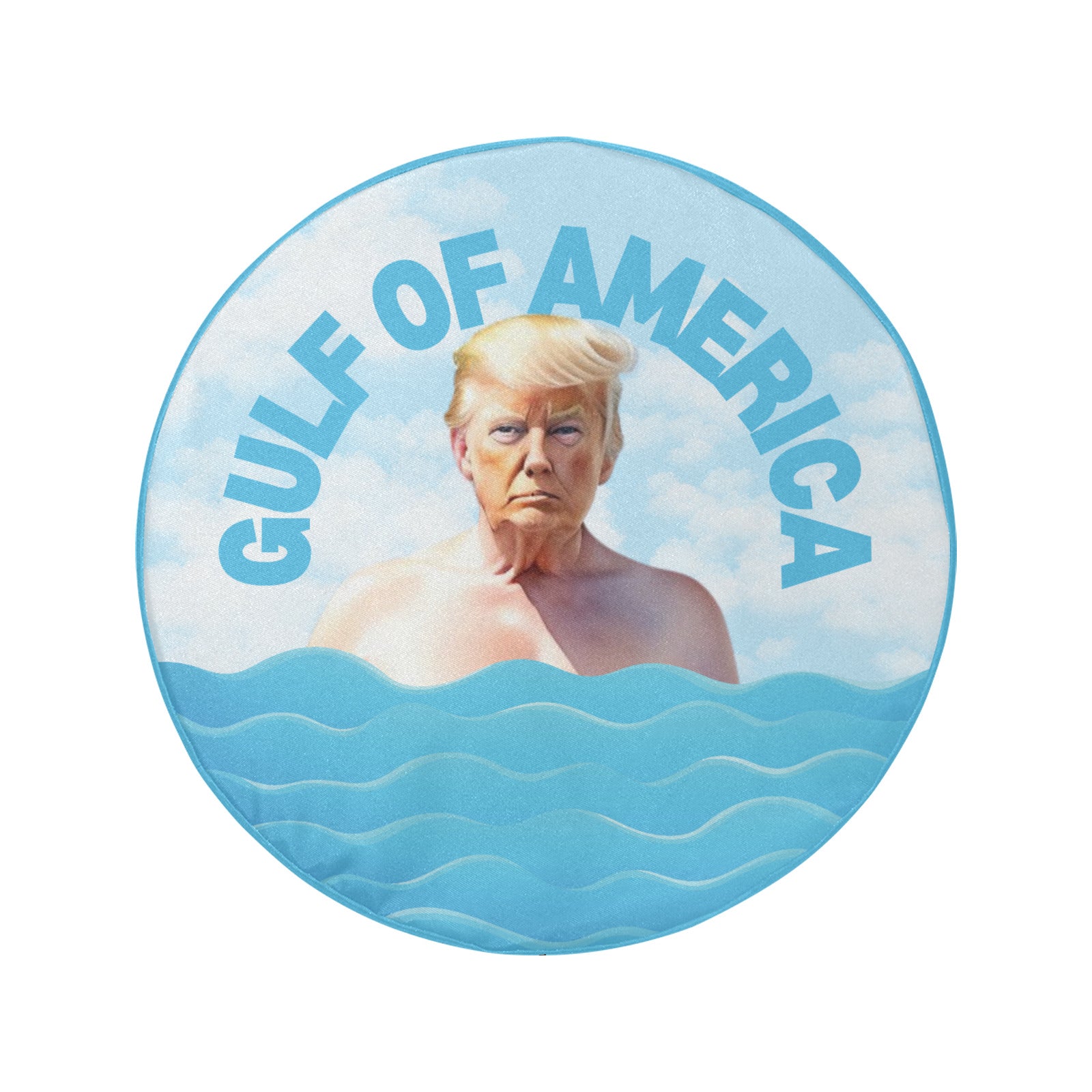 Trump in the Gulf Spare Tire Cover (Large)(17")