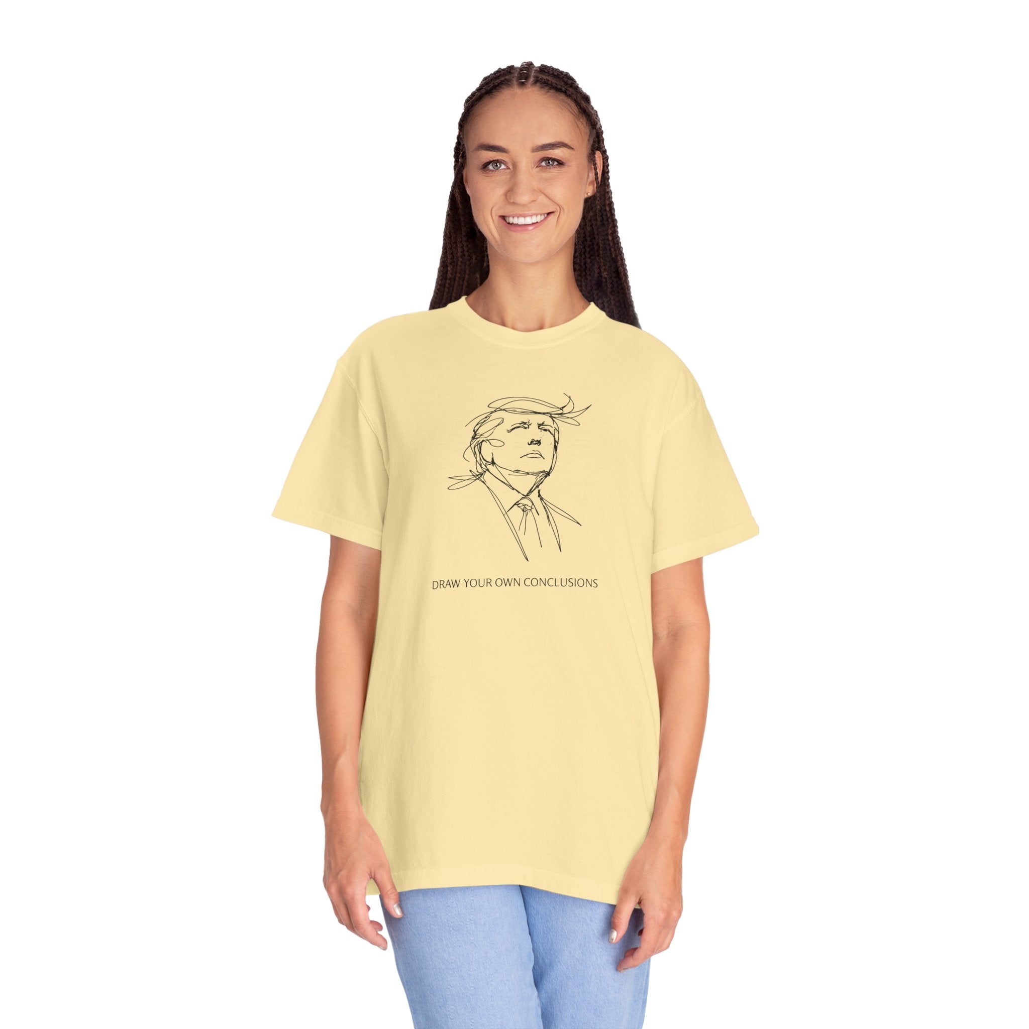 Draw Your Own Conclusions Unisex Graphic Tee – Minimal Line Art Statement Shirt
