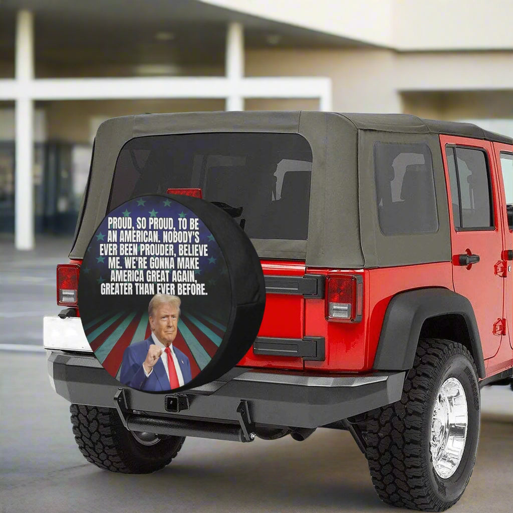 Trump Proud to be American Spare Tire Cover (Medium)(16")