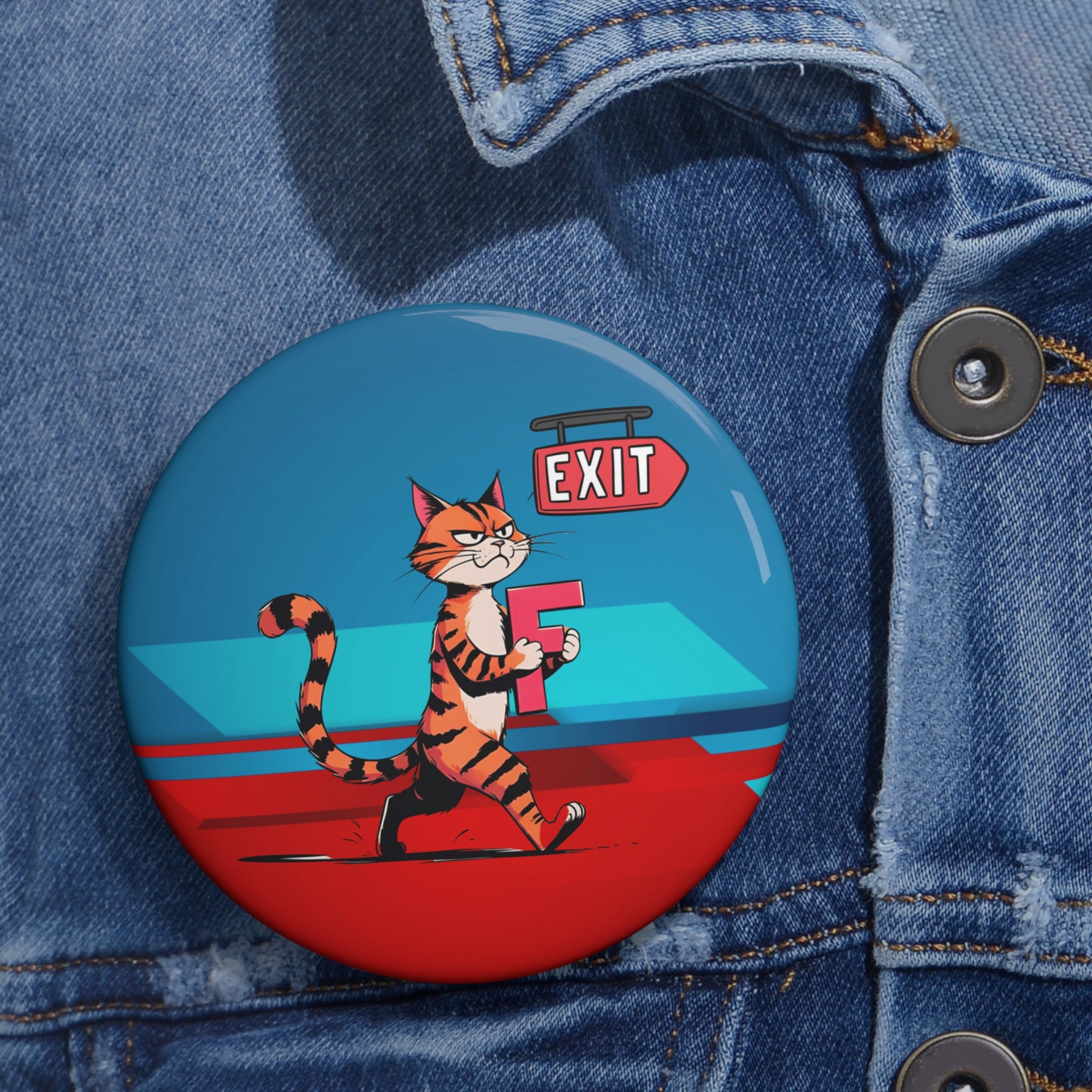 Getting the F Outta Here Pin Button