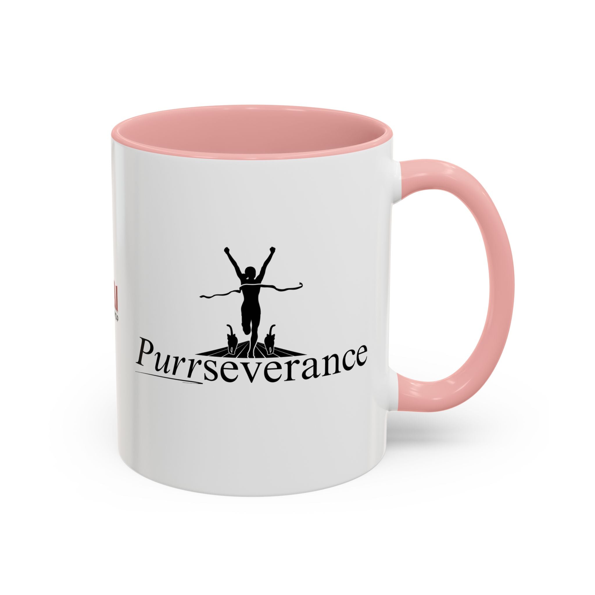 Photo depicting the ​Purrseverance Accent Coffee Mug (11, 15oz) from EpiAl's Shop.