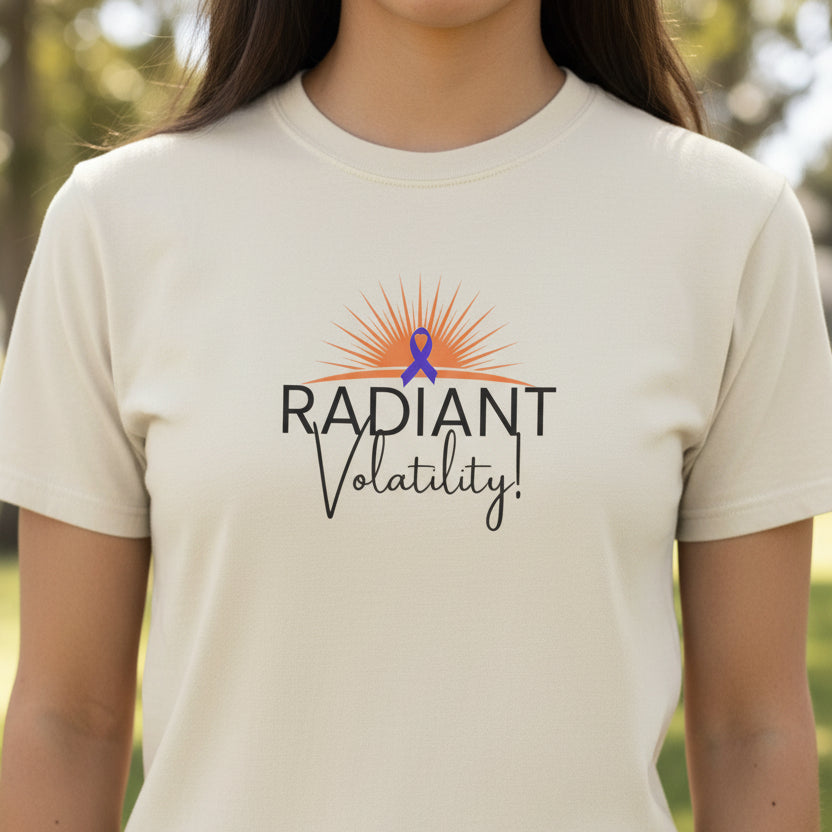 Radiant Volatility Unisex T-Shirt – Epilepsy Awareness Purple Ribbon Tee