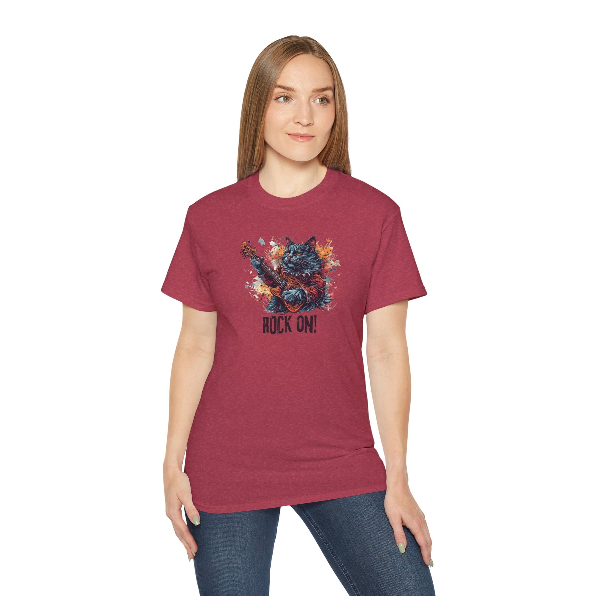 Rock On Cat Unisex Music Tee