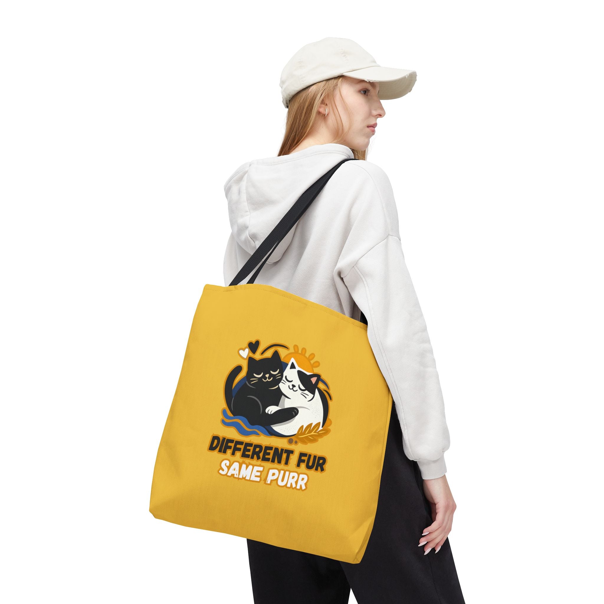 Different Fur, Same Purr Cat Tote Bag – Cozy Friendship Market Bag