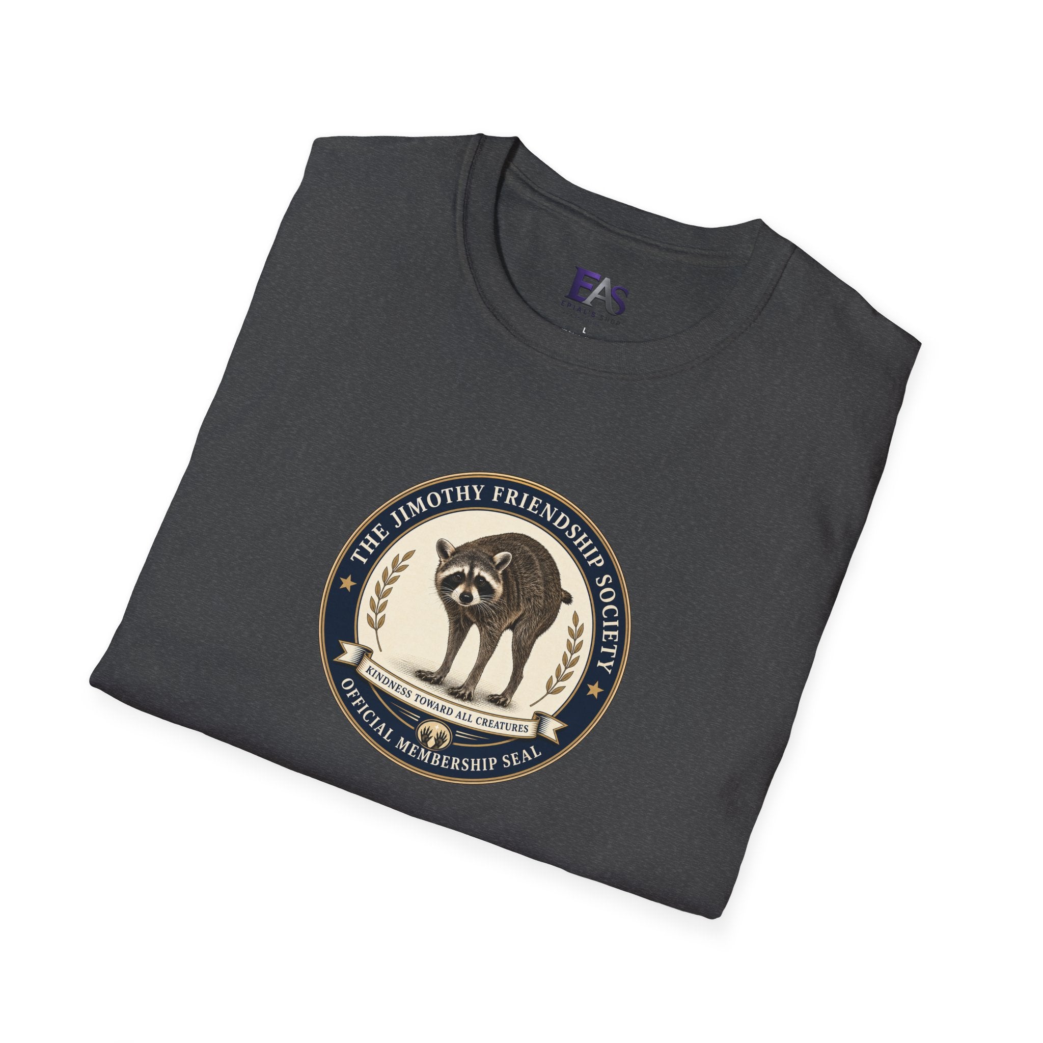 The Jimothy Friendship Society T-Shirt | Raccoon Membership Seal Tee