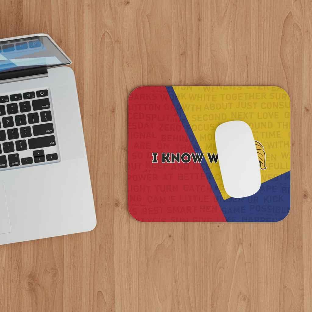 I Know Words Mouse Pad | Political Parody Desk Accessory
