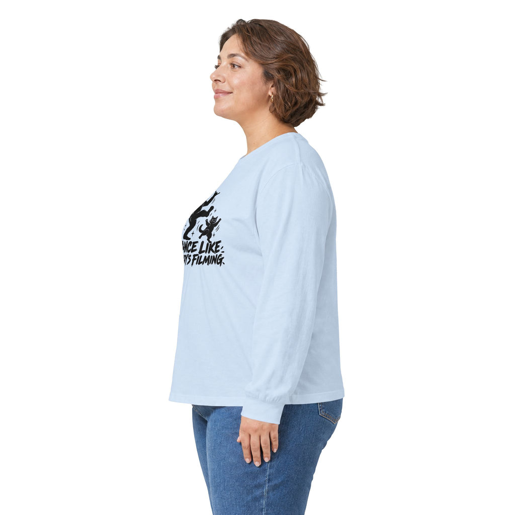 Dance Like Nobody's Filming | Bigfoot & Cat Long Sleeve T-Shirt
