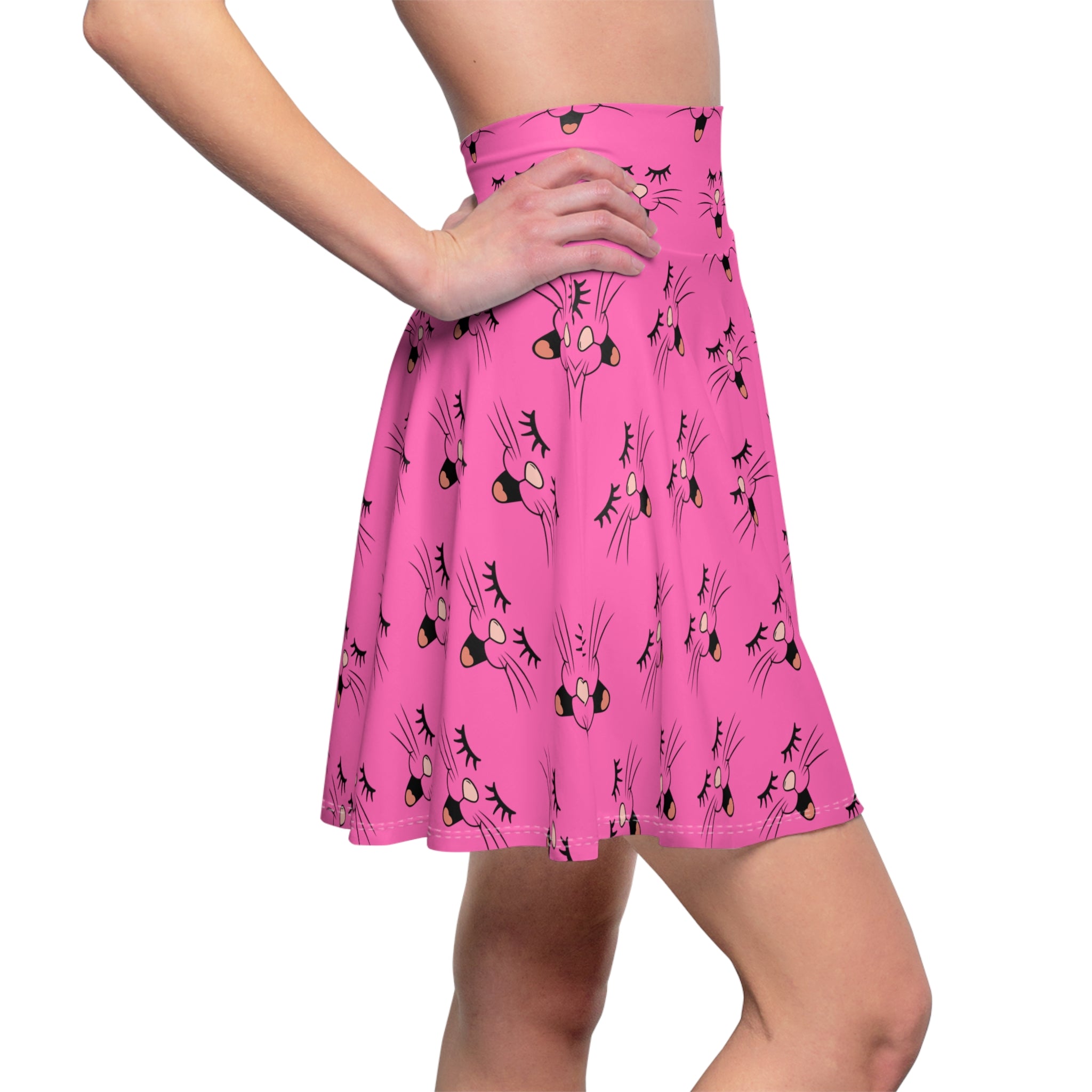 Laughing Kitty Pink Skater Skirt