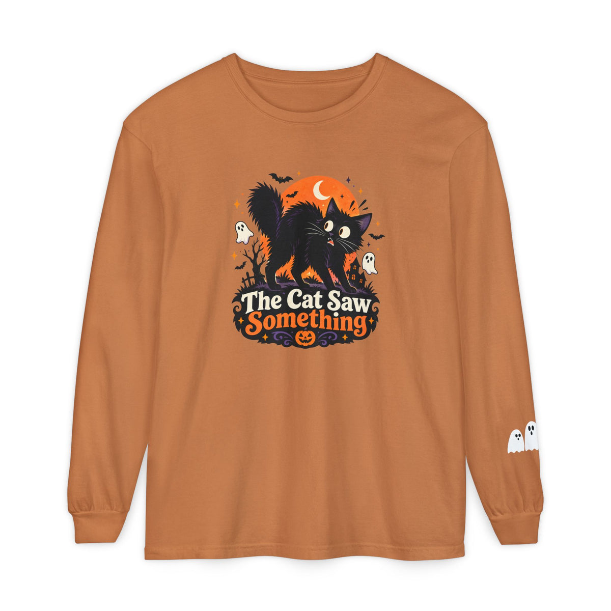 The Cat Saw Something Halloween Long Sleeve Shirt